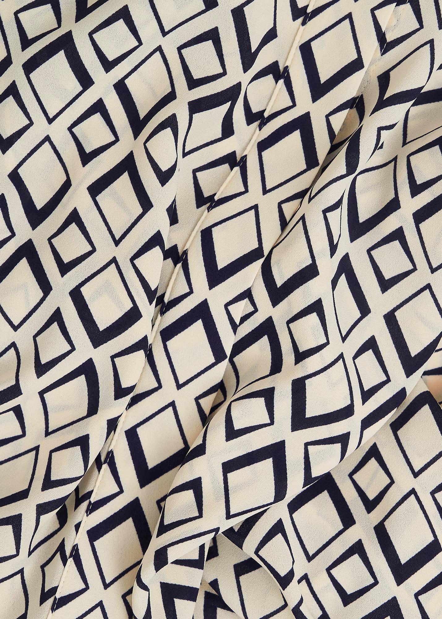 Ava Blouse, Cream Navy, hi-res