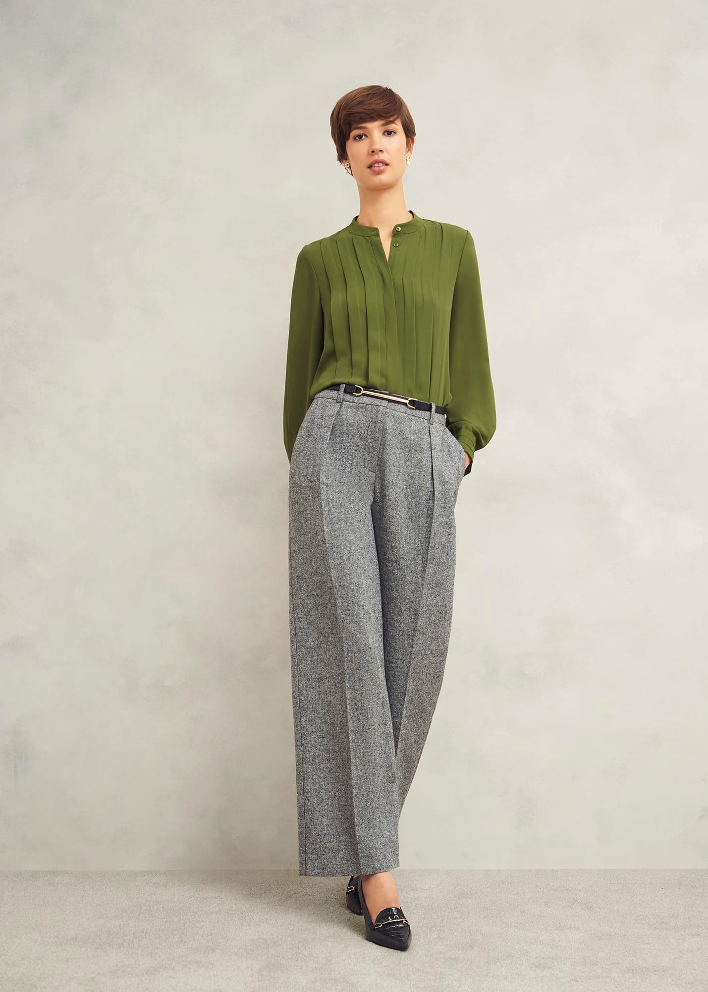 Arizona Blouse, Moss Green, hi-res