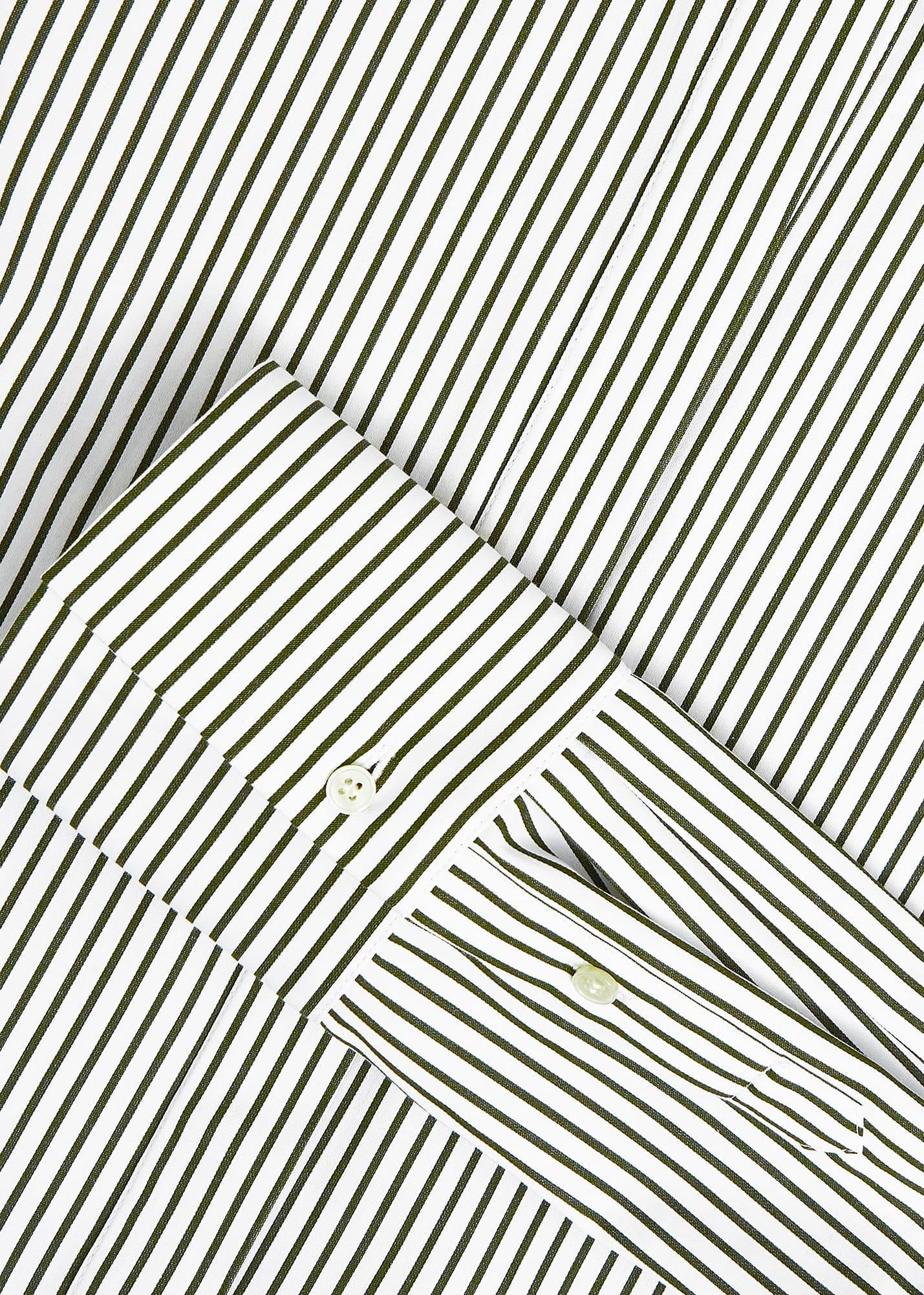 Andra Cotton Blend Shirt, Olive White, hi-res