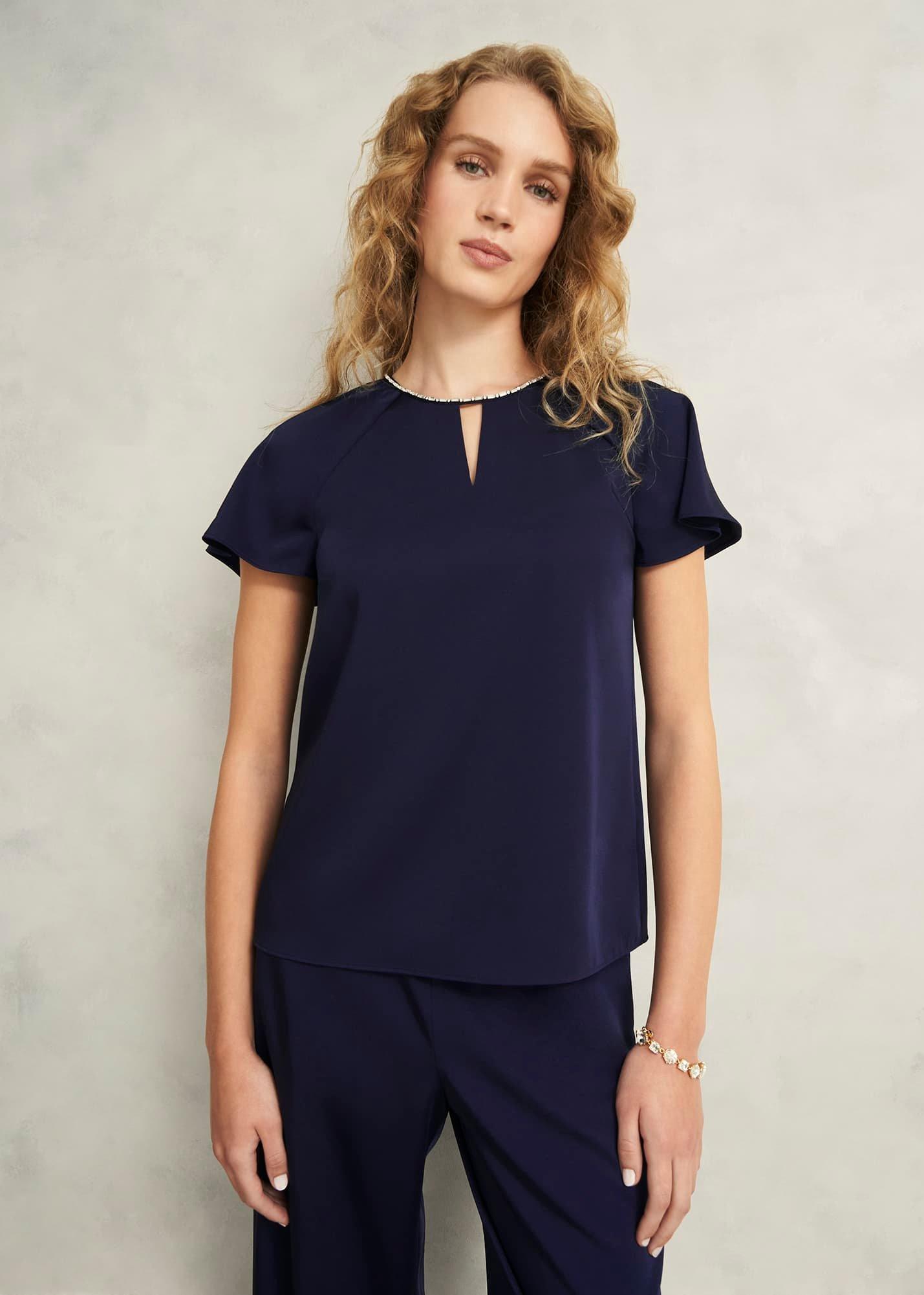 Lulu Embellished Top, Midnight, hi-res