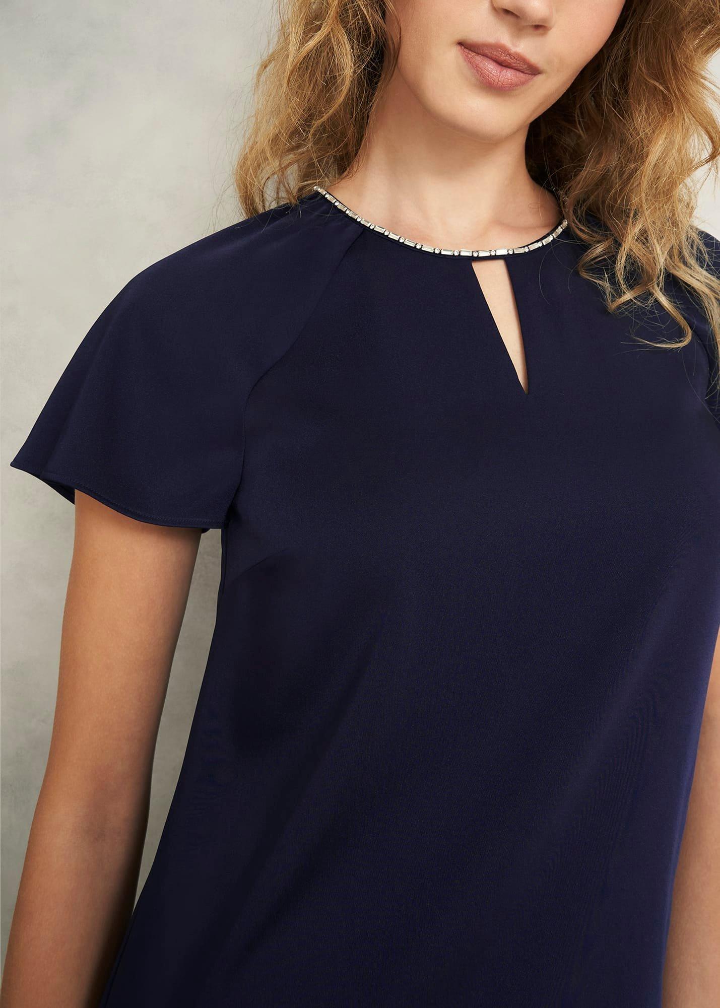 Lulu Embellished Top, Midnight, hi-res