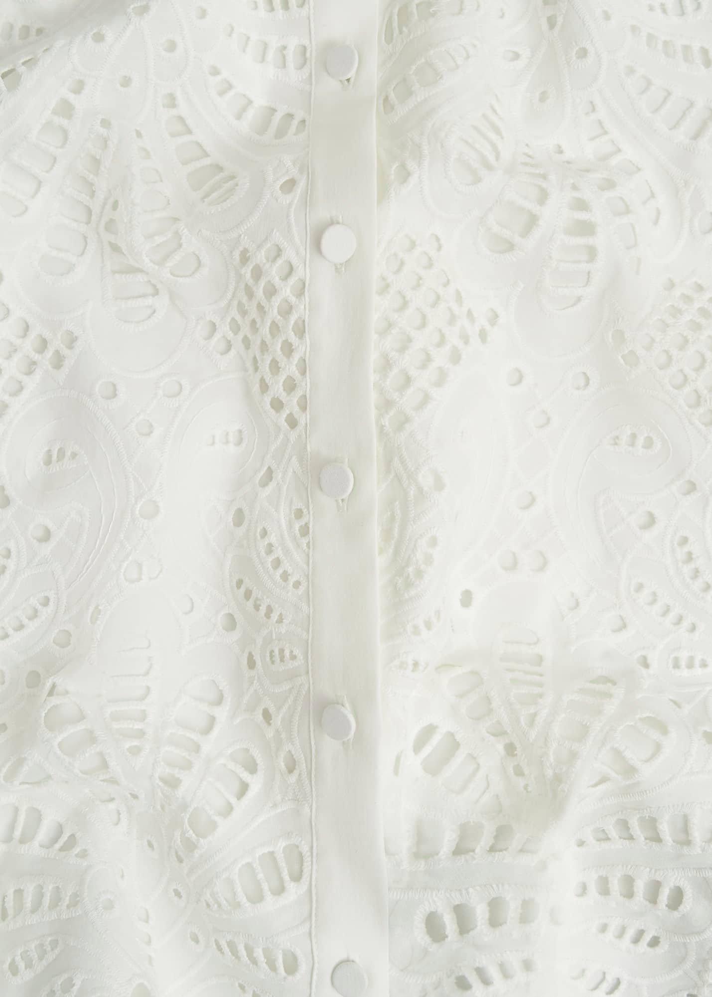 White Buscot Cotton Broderie Shirt, Hobbs White, hi-res