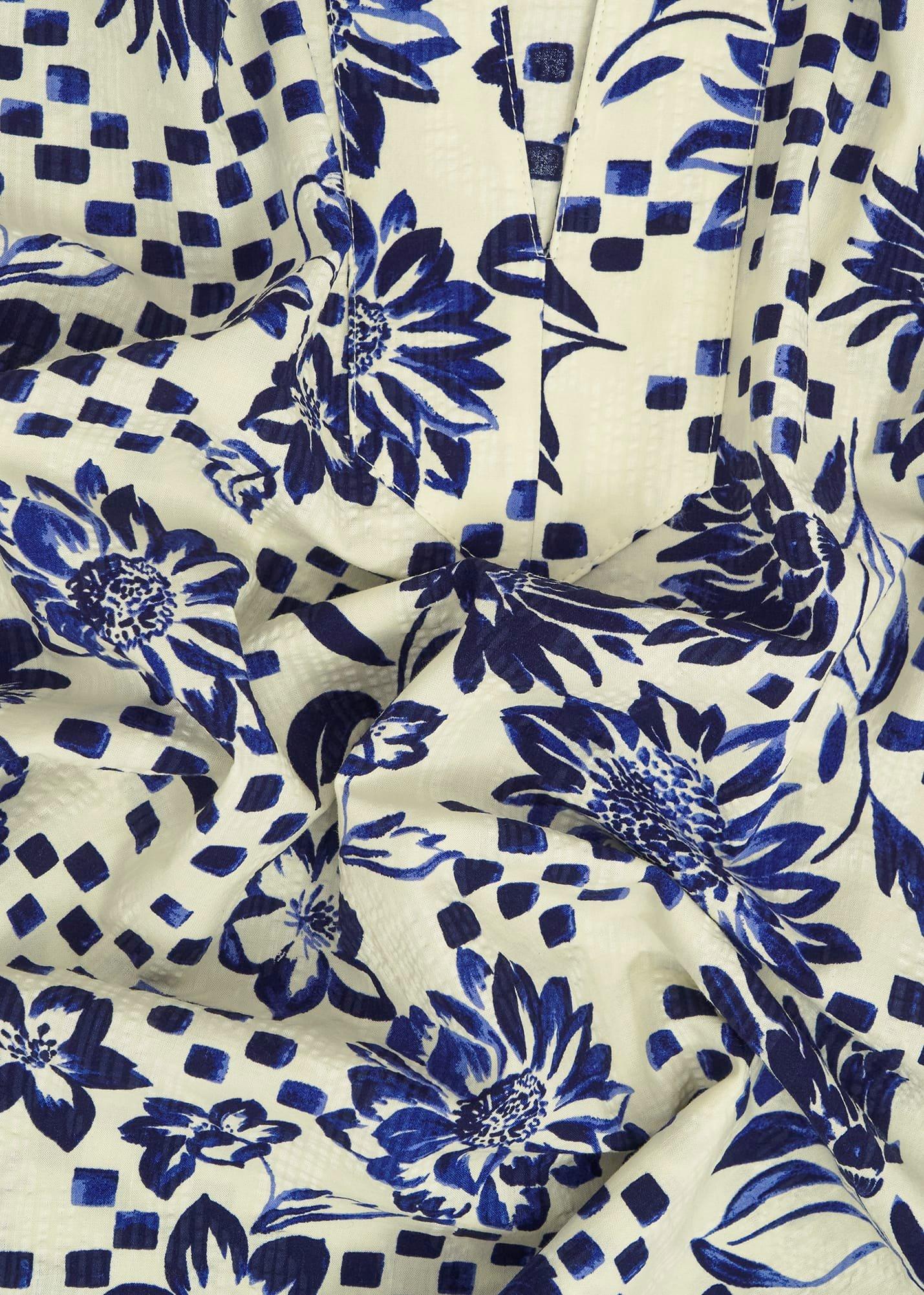 Rousham Cotton Top, Cream Navy, hi-res