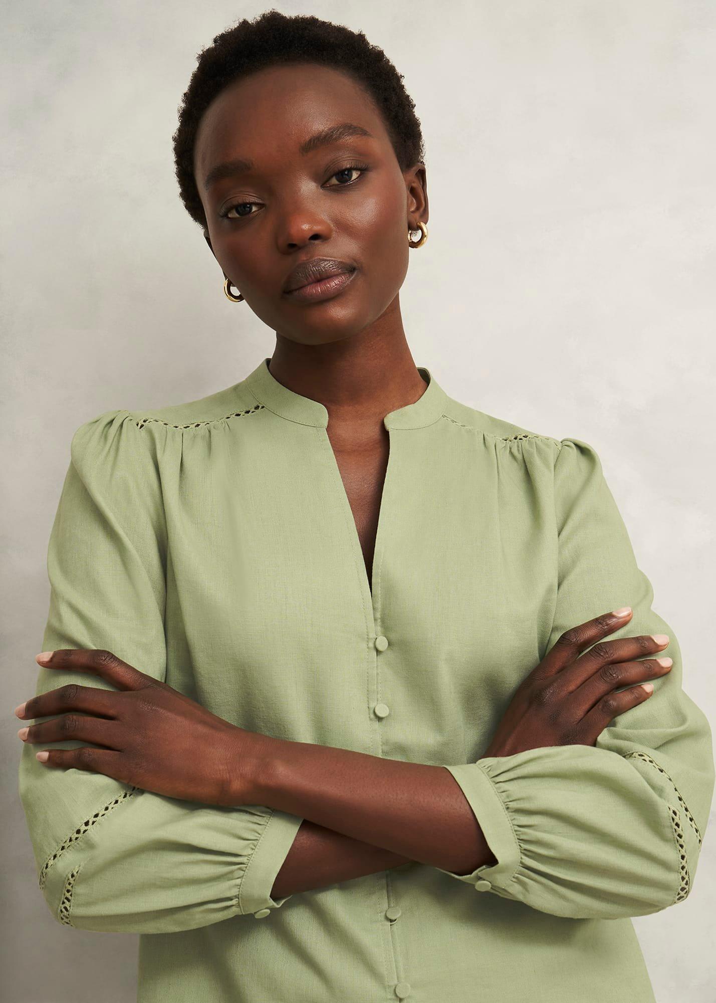 Emberlynn Blouse, Pale Sage, hi-res