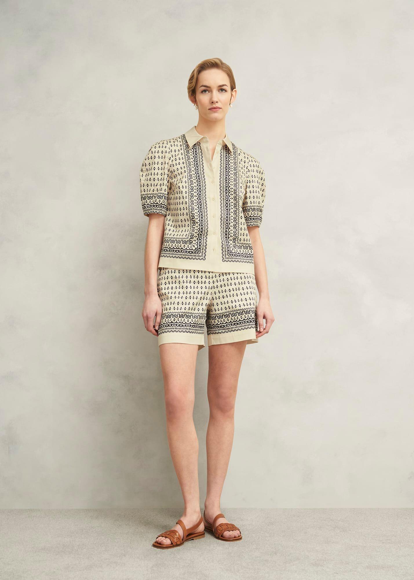 Suri Shirt, Cream Navy, hi-res