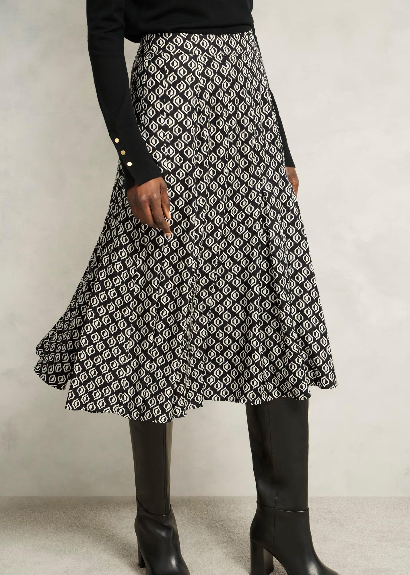 Roxanne Skirt, Black Cream, hi-res