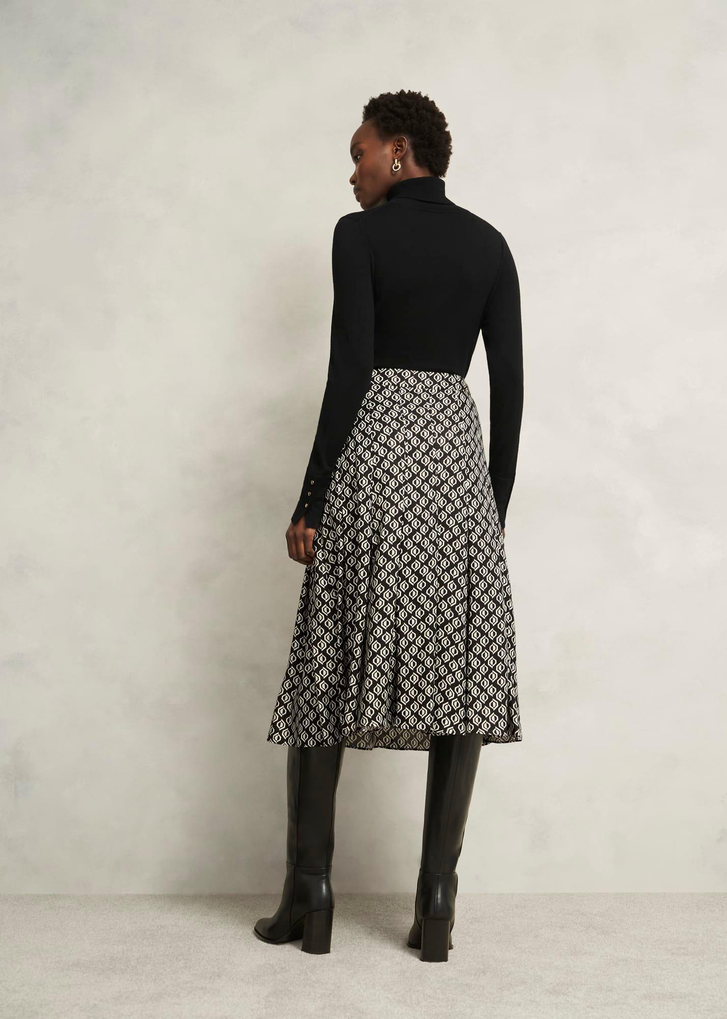 Roxanne Skirt, Black Cream, hi-res