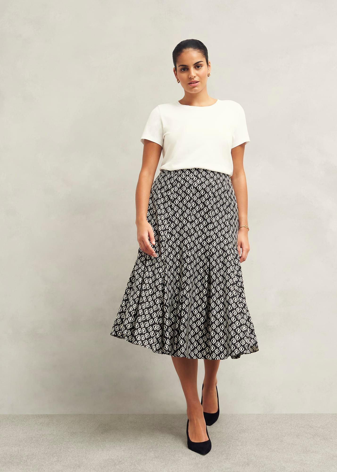 Roxanne Skirt, Black Cream, hi-res