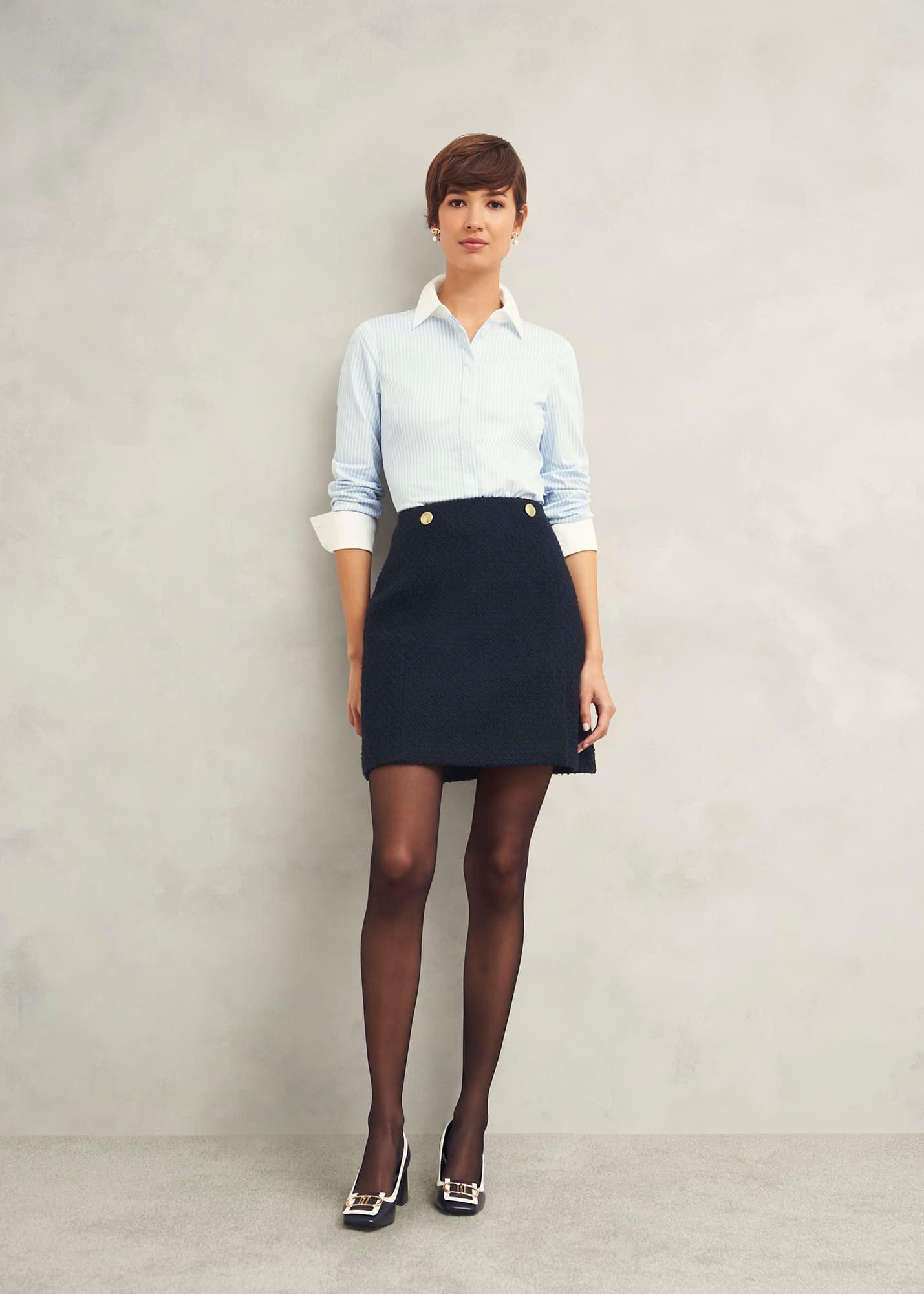 Marie Skirt With Wool, Navy, hi-res