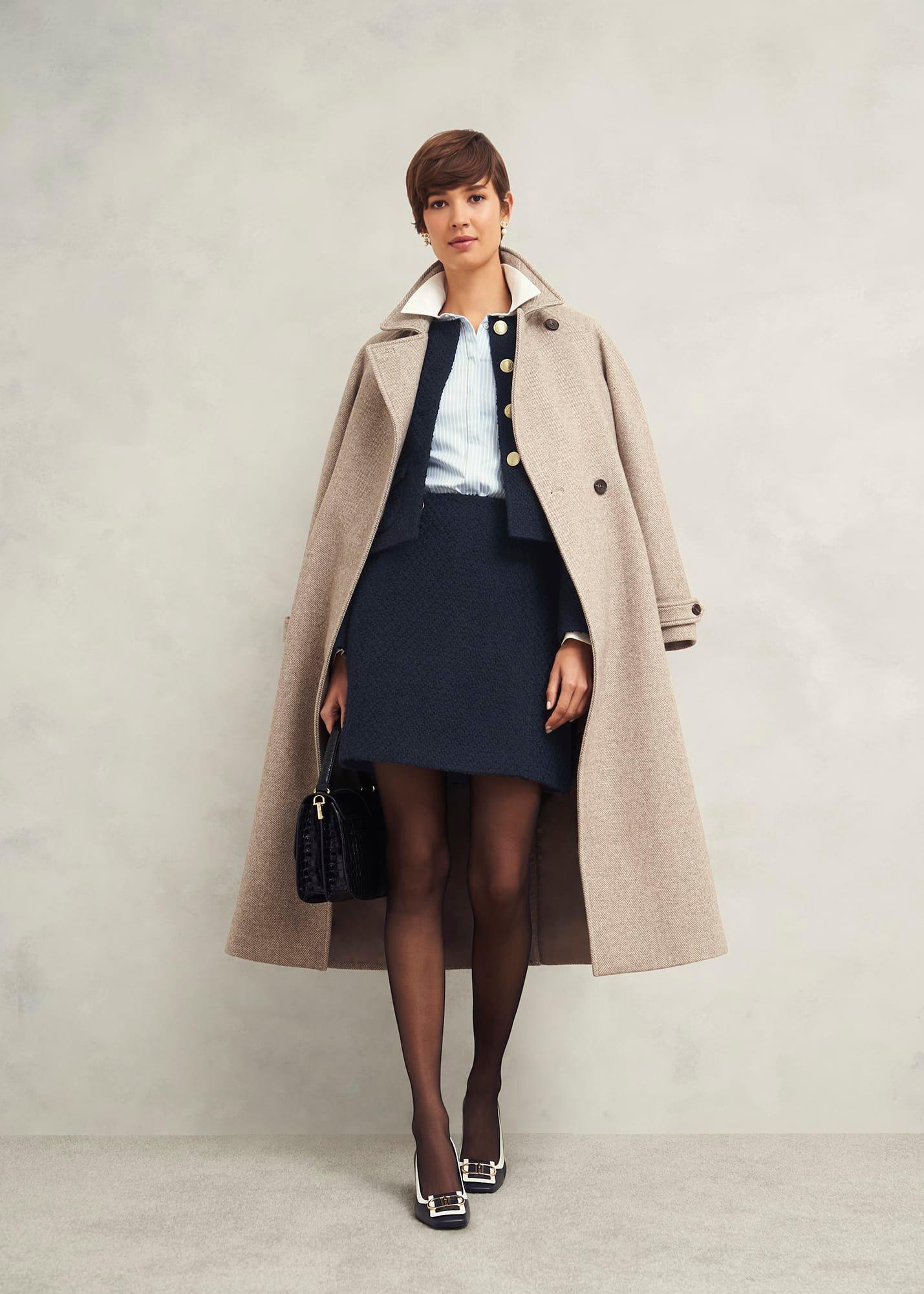 Marie Skirt With Wool, Navy, hi-res