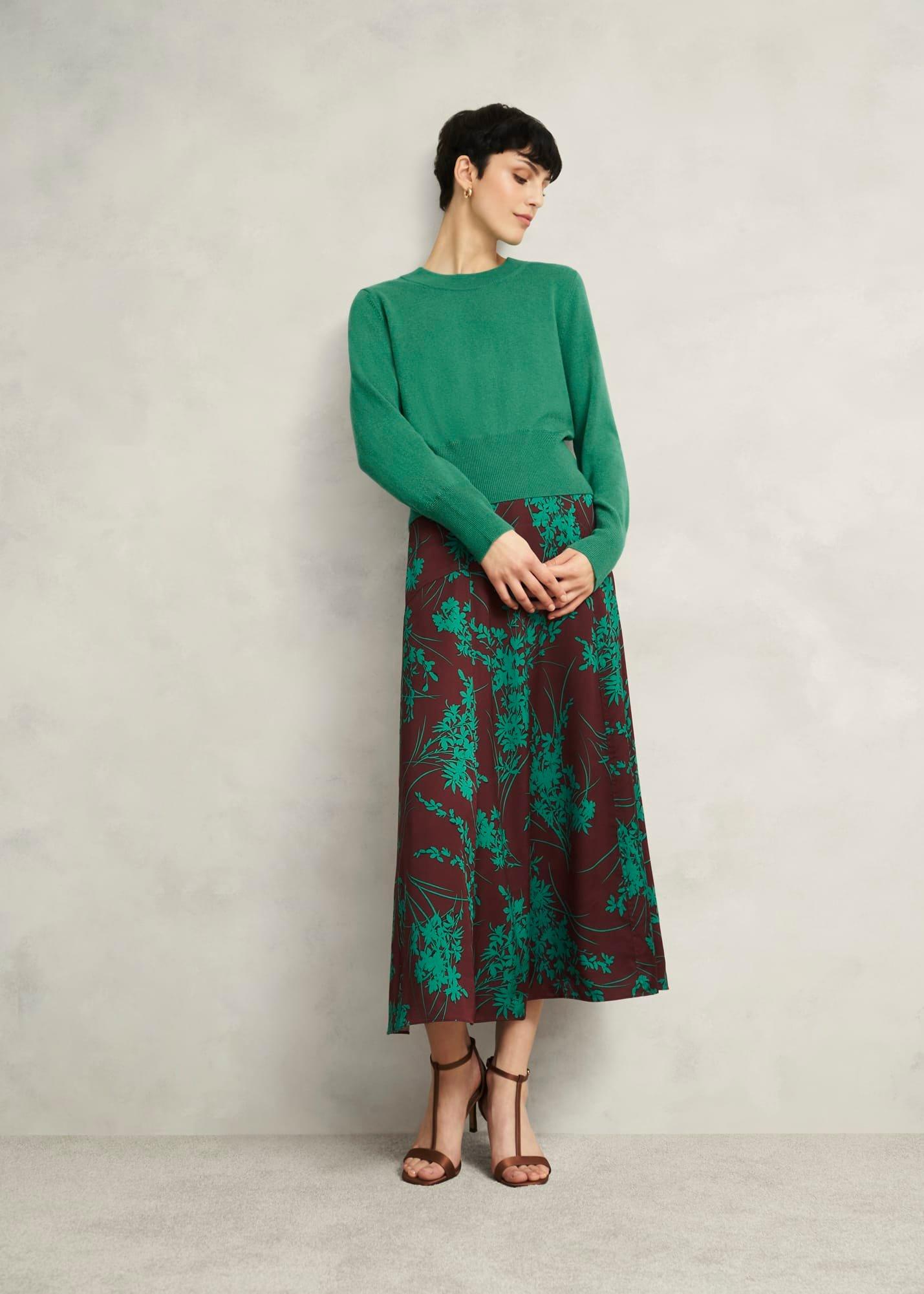 Grasmere Skirt, Brown Green, hi-res