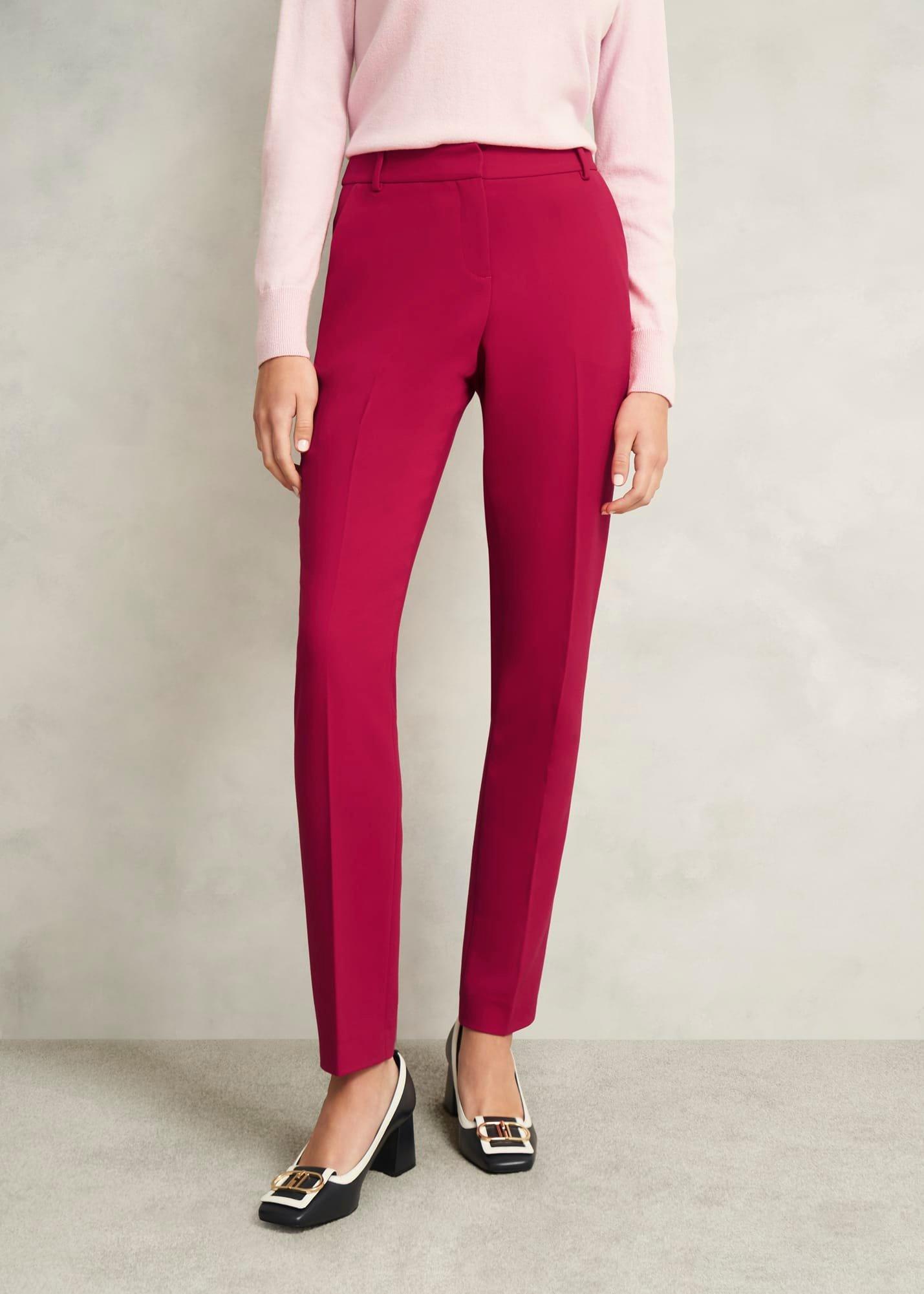 Suki Tapered Trousers, Hot Magenta, hi-res