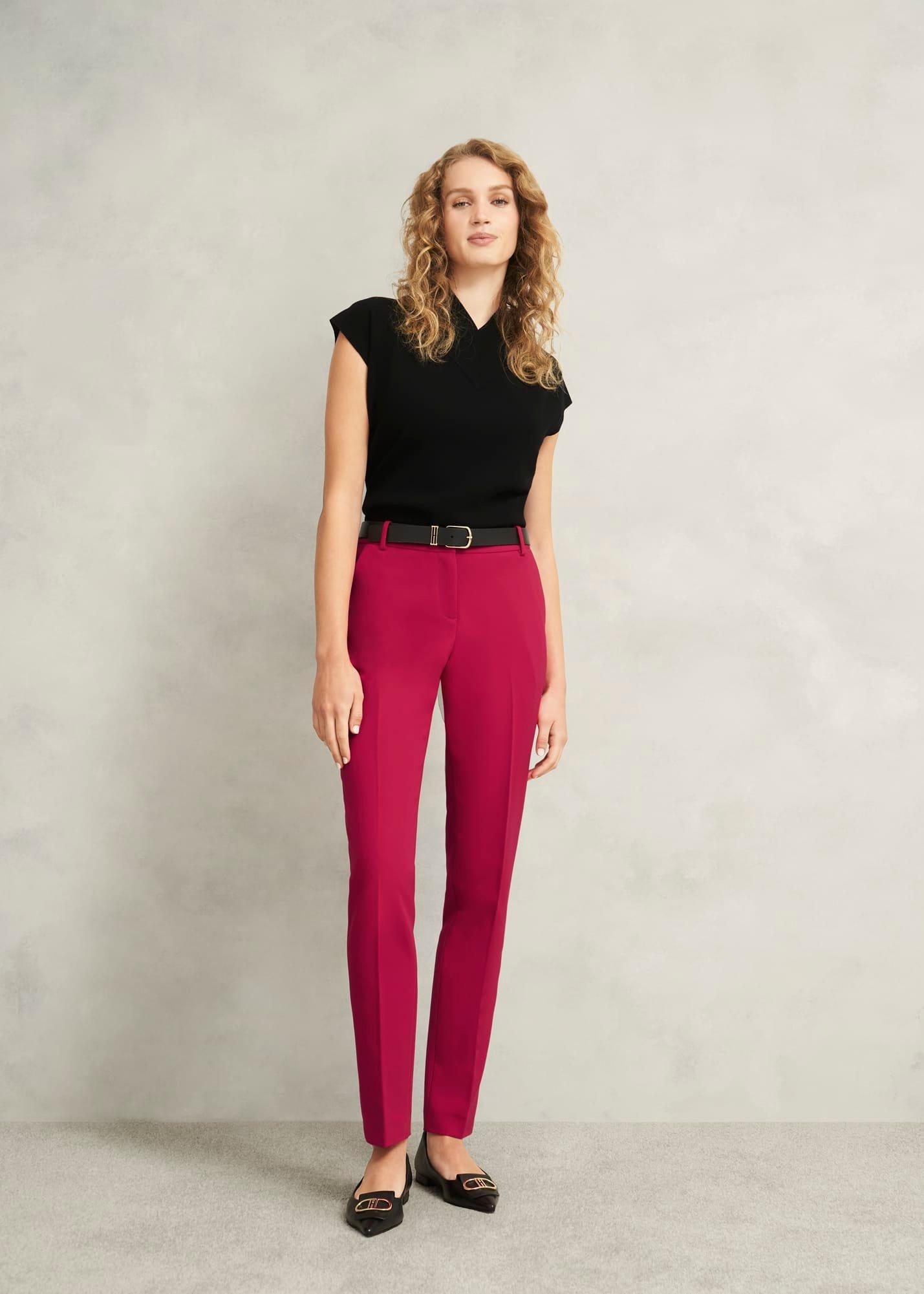 Suki Tapered Trousers, Hot Magenta, hi-res