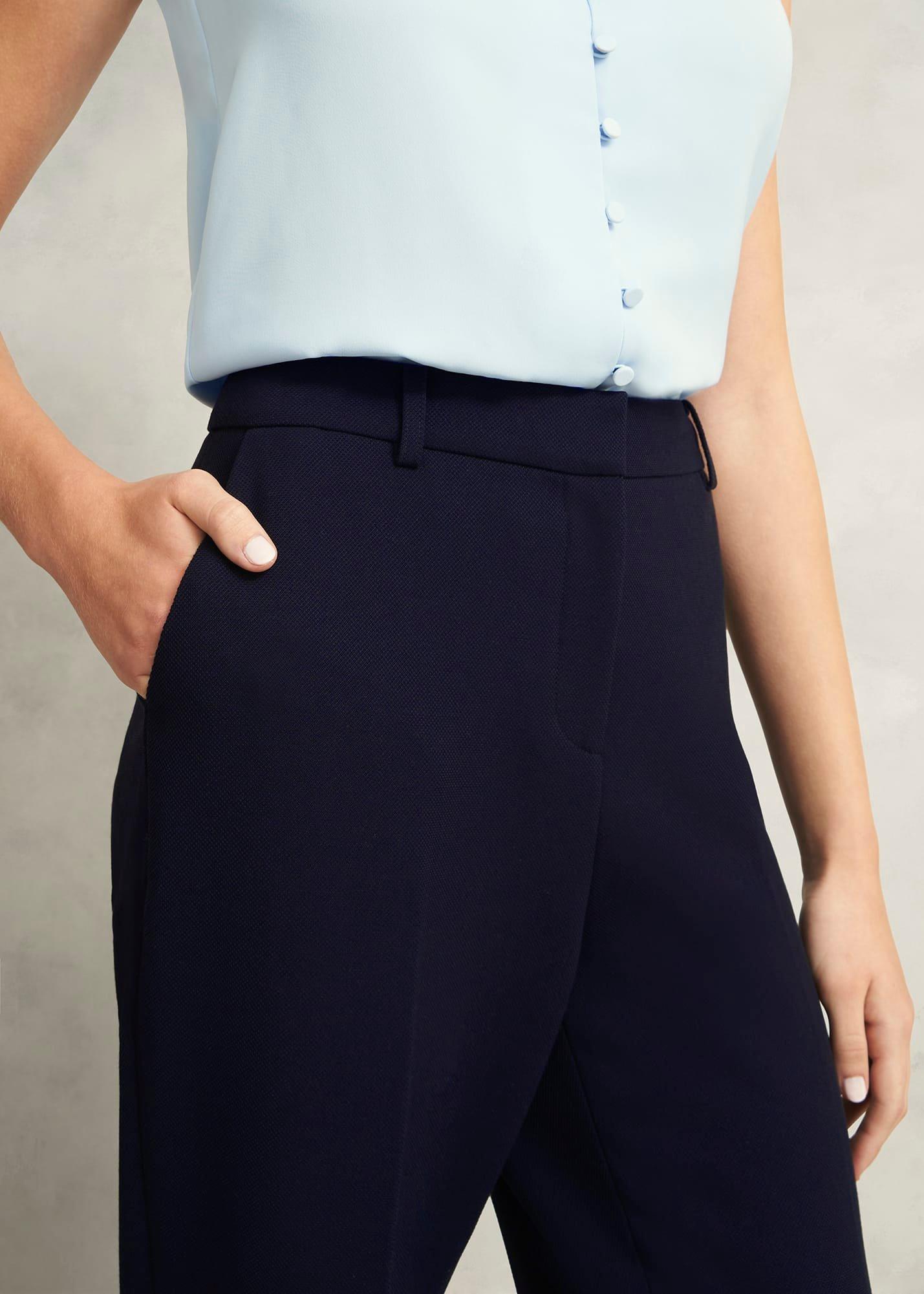 Aly Straight Trousers, Navy, hi-res
