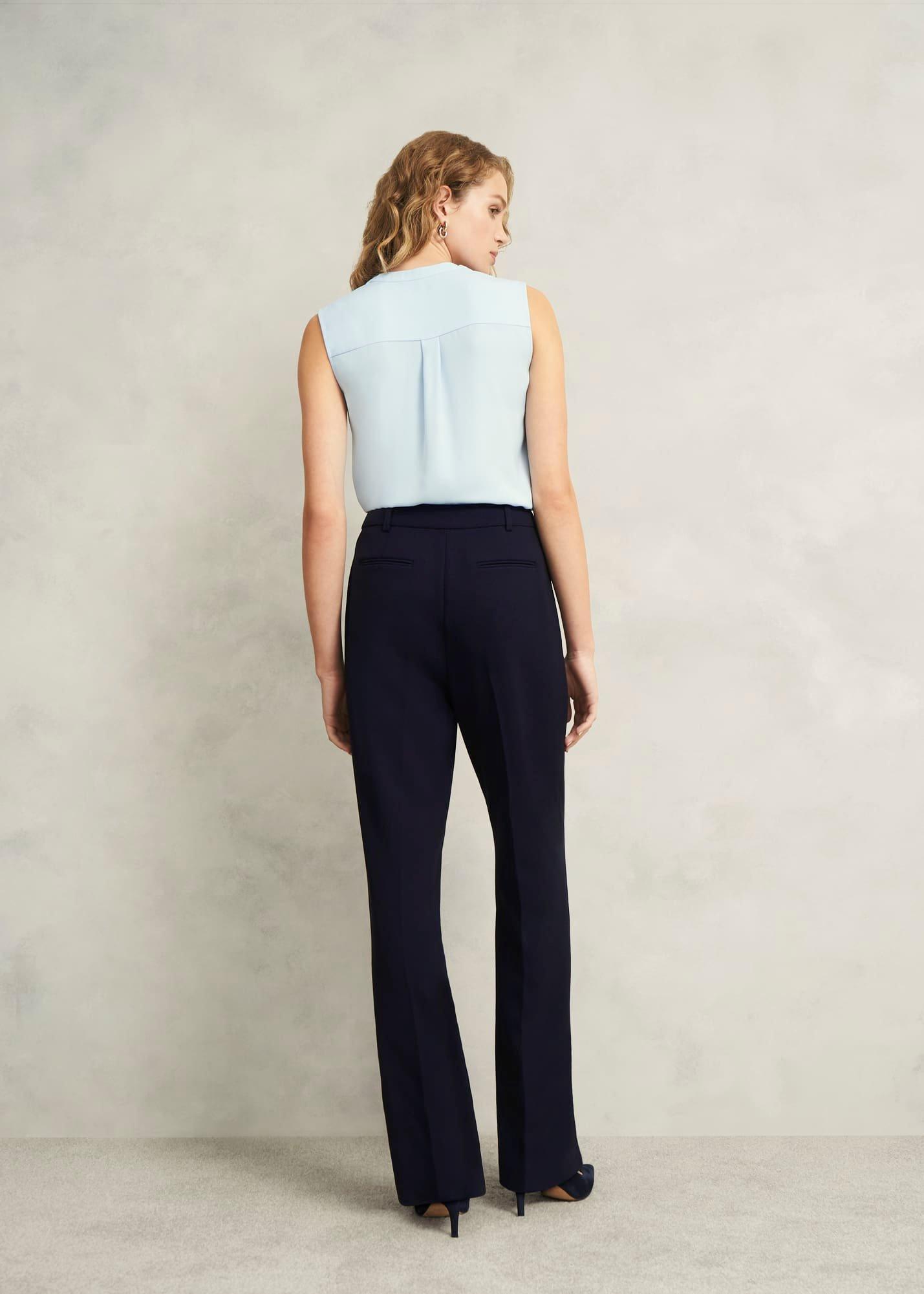 Aly Straight Trousers, Navy, hi-res