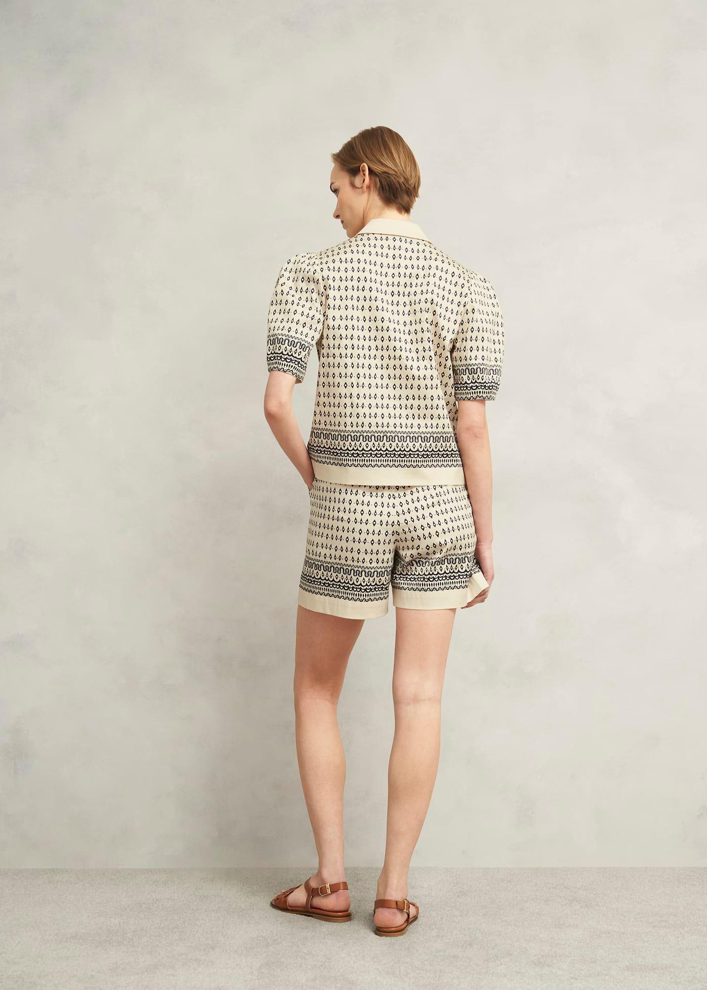 Suri Shorts, Cream Navy, hi-res