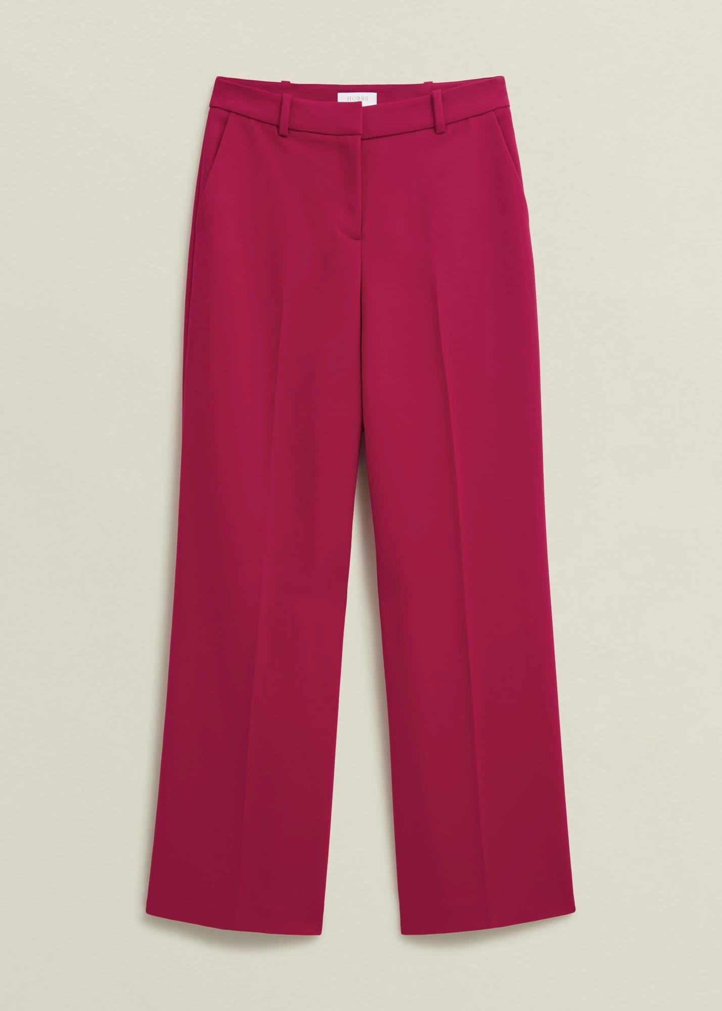 Suki Wide Trousers, Hot Magenta, hi-res