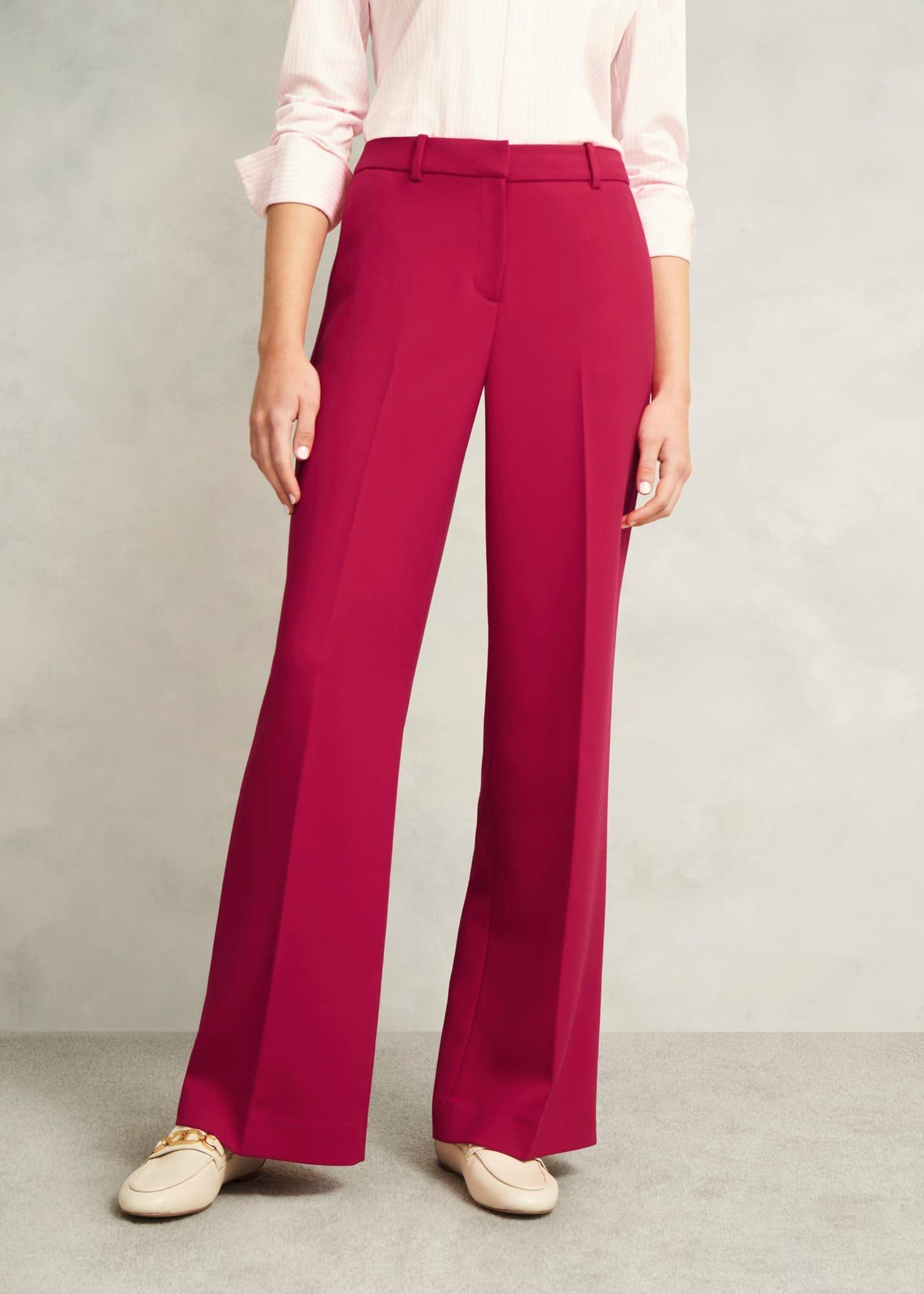 Suki Wide Trousers, Hot Magenta, hi-res