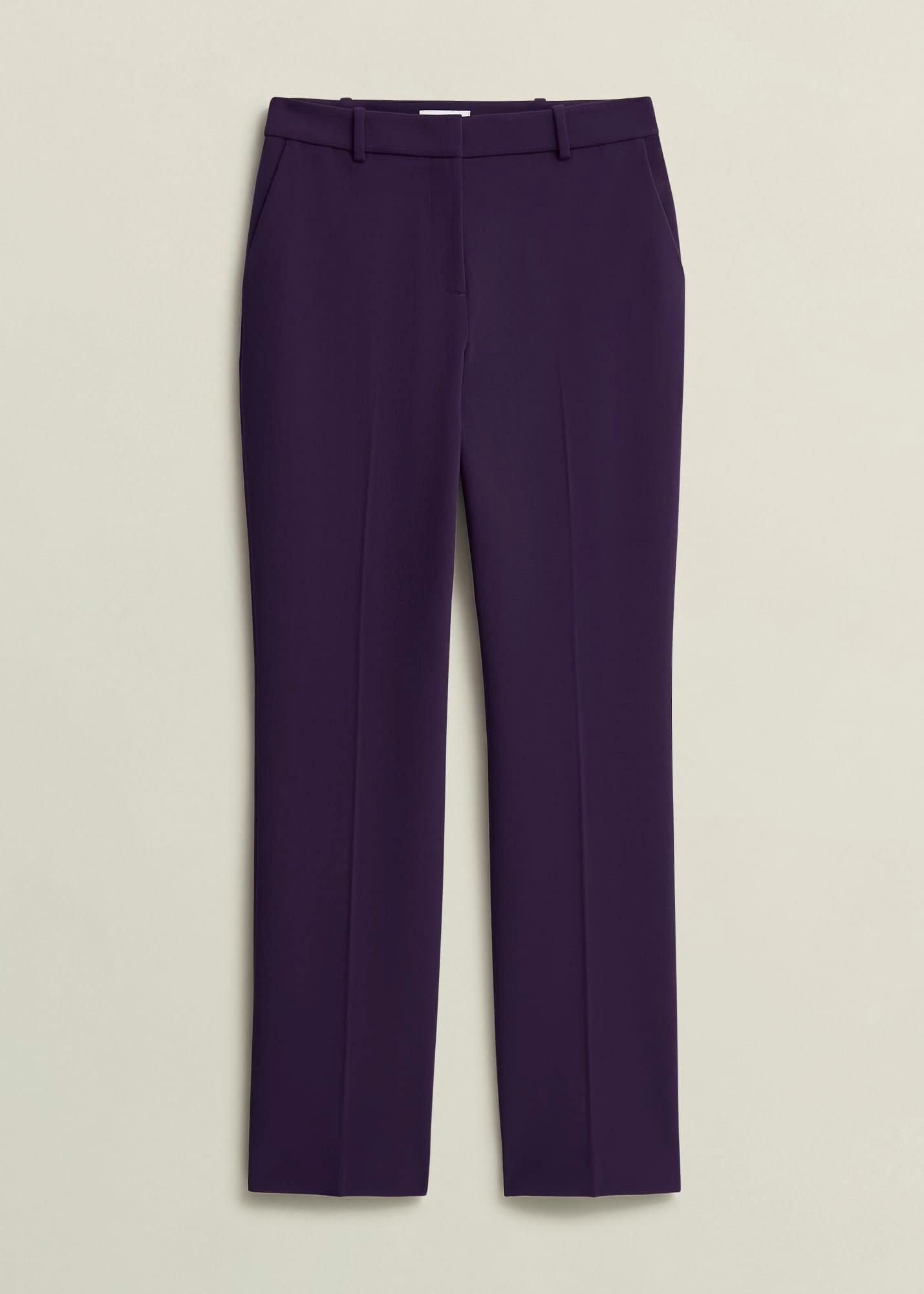 Fenella Straight Trousers, Grape Purple, hi-res