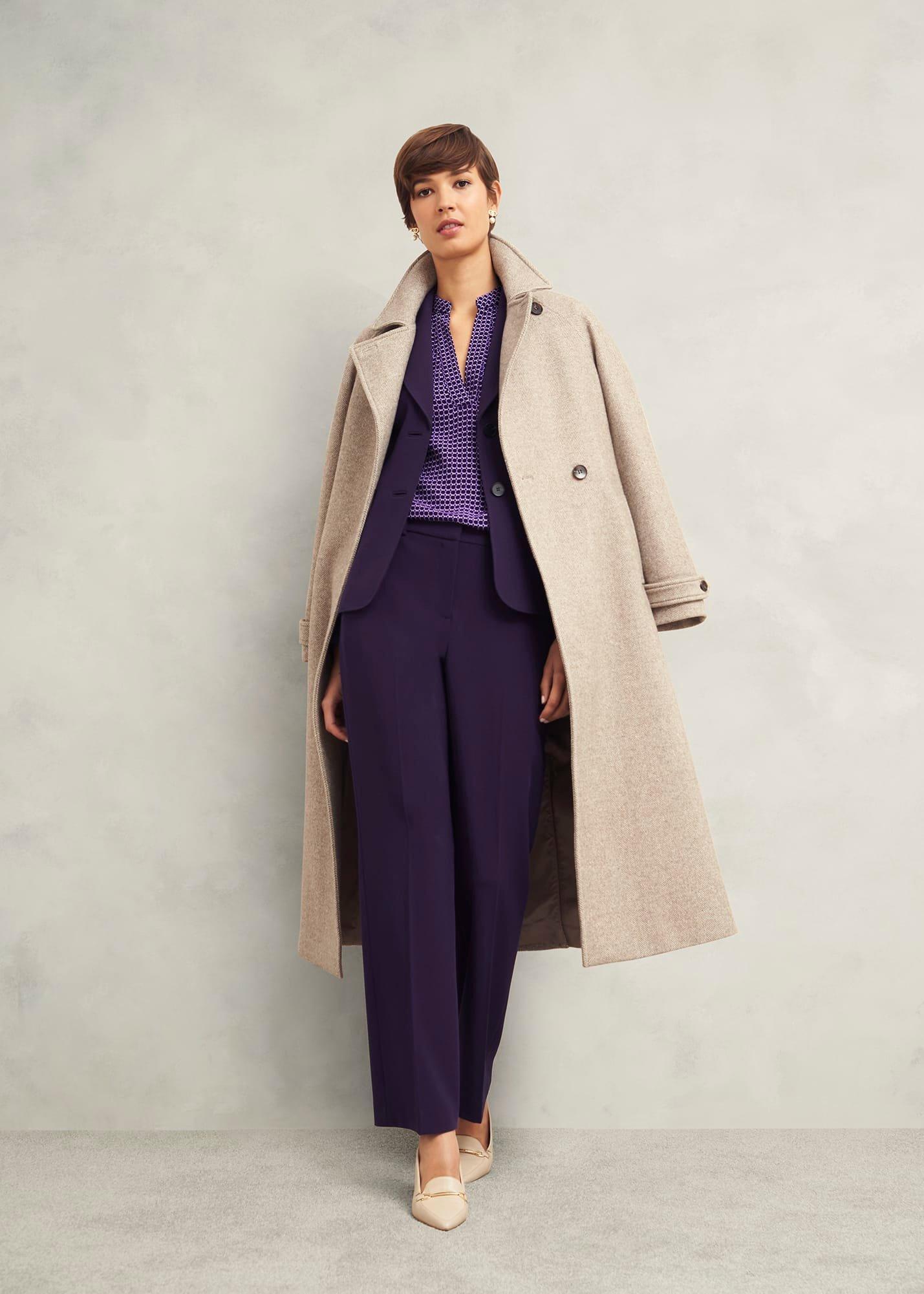 Fenella Straight Trousers, Grape Purple, hi-res