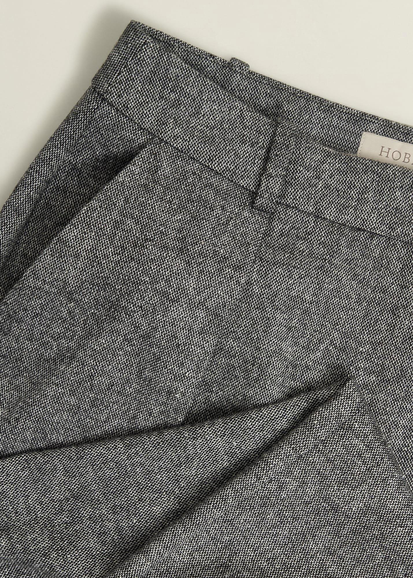 Emelie Wide Trousers With Wool, Black Ivory, hi-res