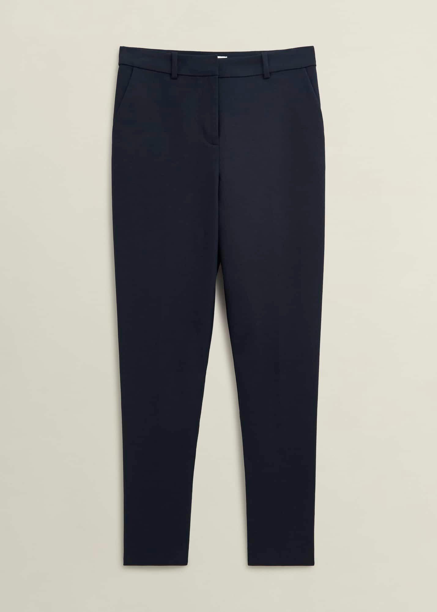 Nicky Tapered Travel Trousers, Navy, hi-res
