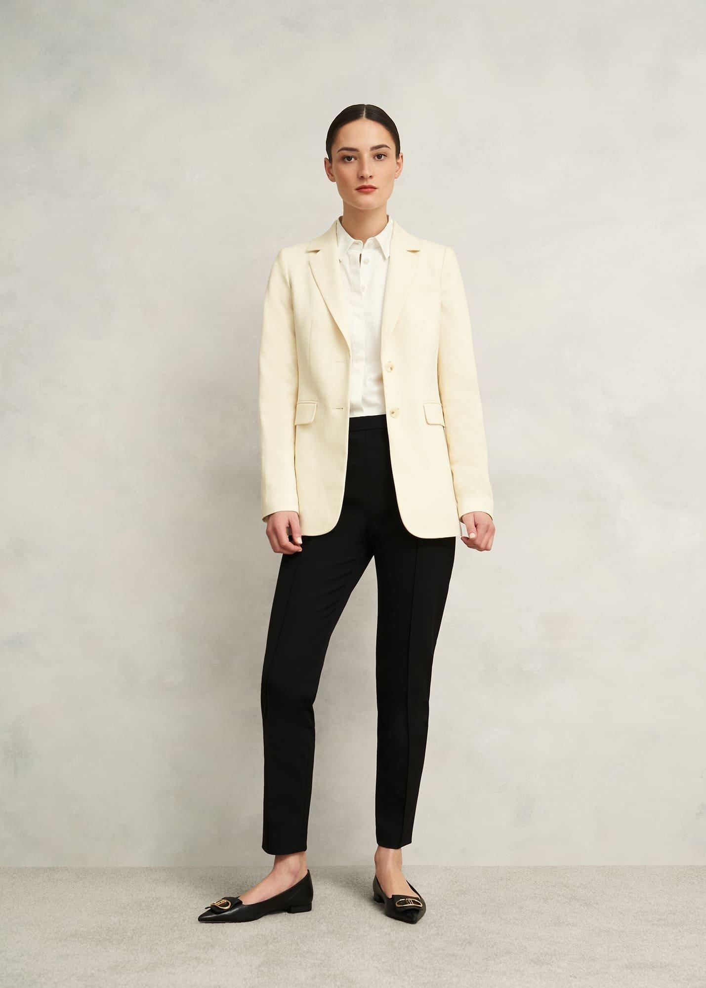 Lexi Slim Travel Trousers, Black, hi-res