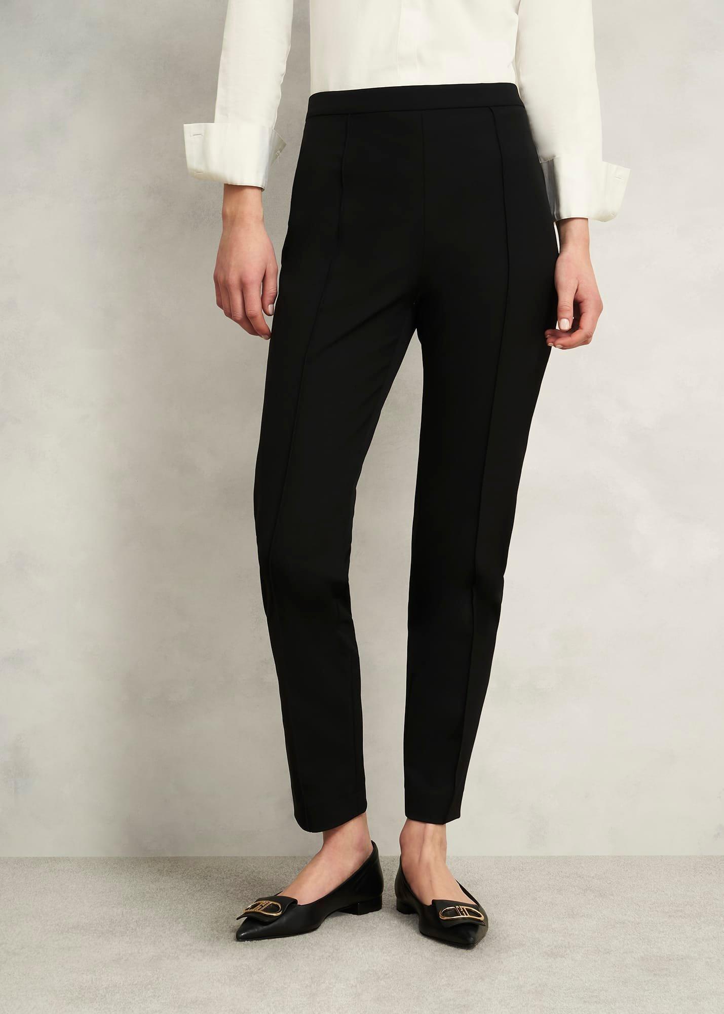 Lexi Slim Travel Trousers, Black, hi-res