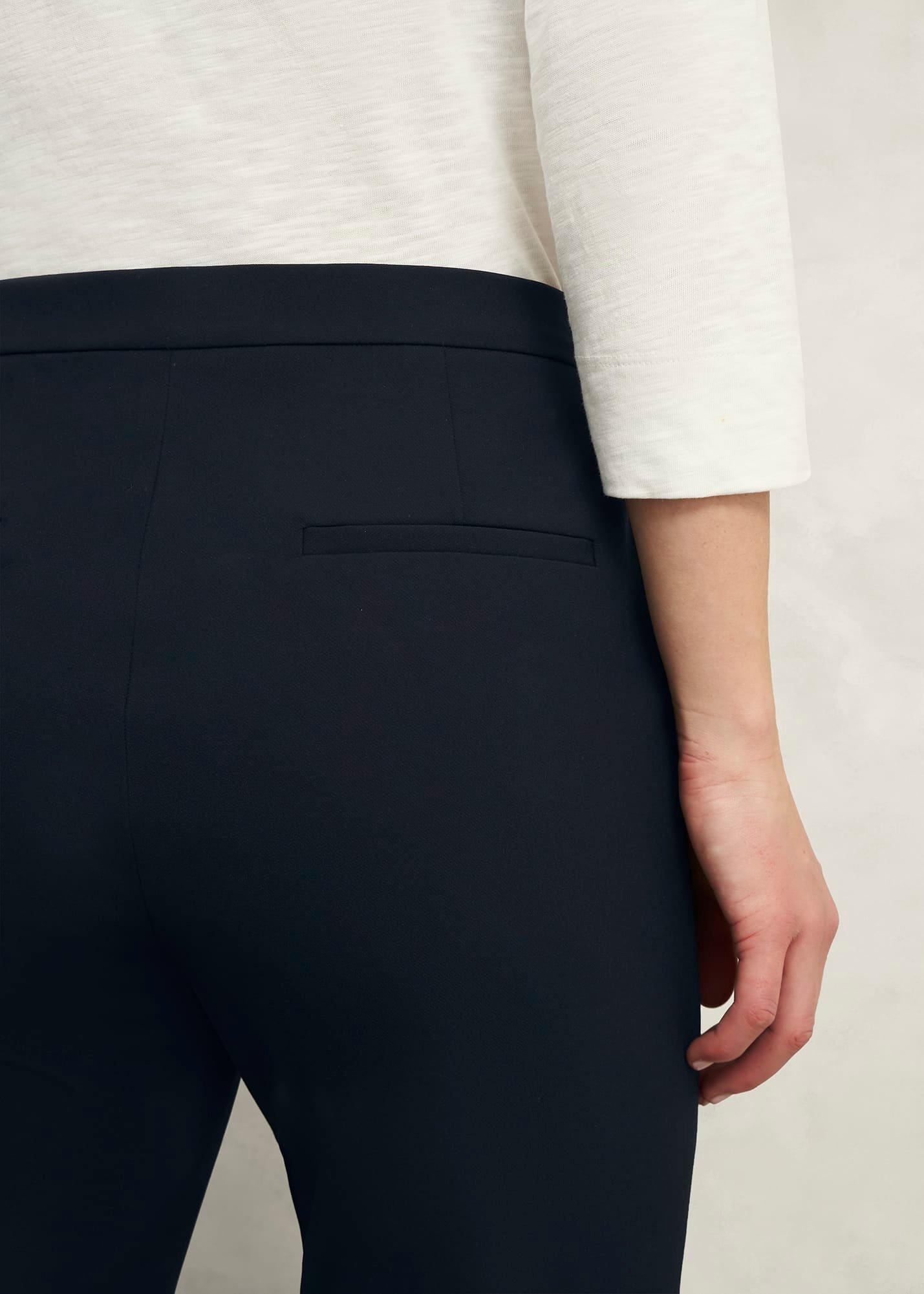 Lexi Slim Travel Trousers, Navy, hi-res