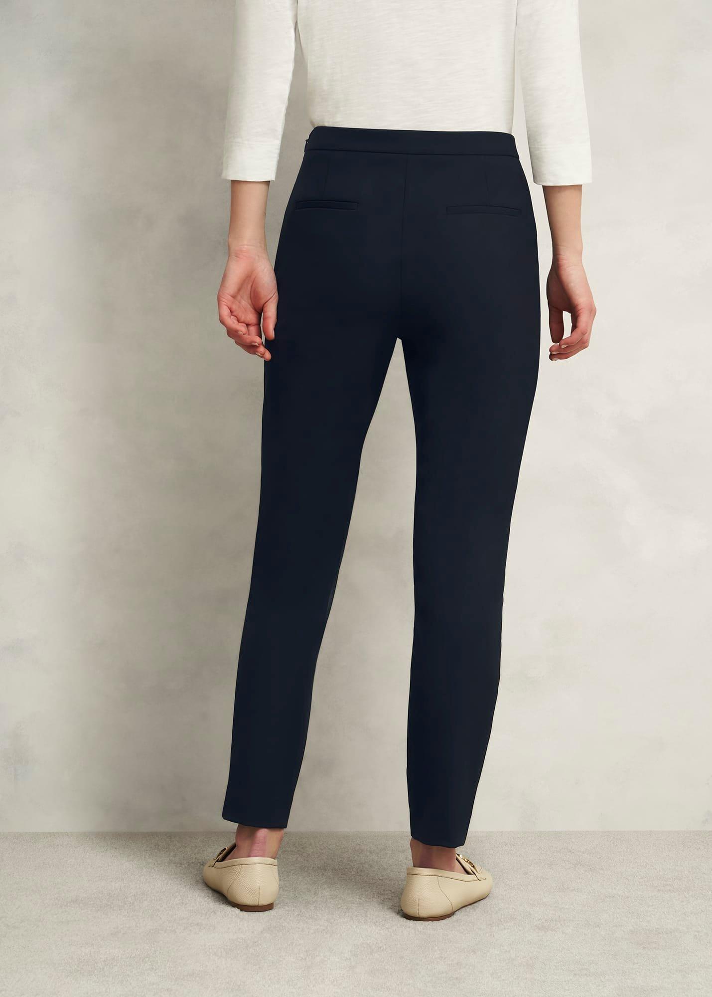 Lexi Slim Travel Trousers, Navy, hi-res