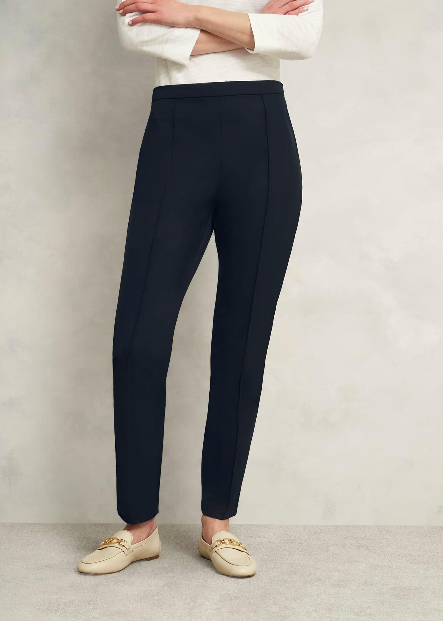Lexi Slim Travel Trousers, Navy, hi-res