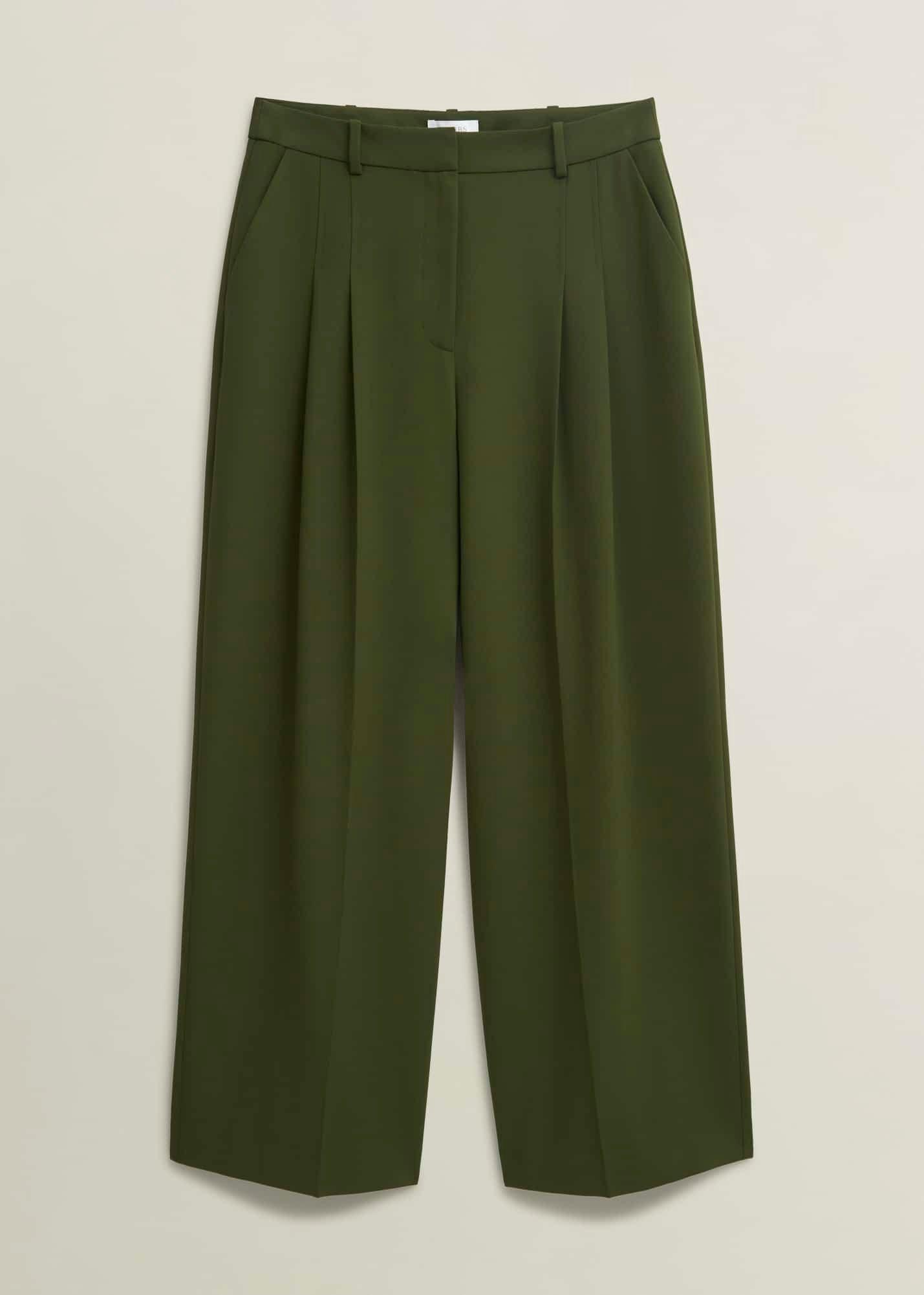 Alya Wide Trousers, Dark Fern Green, hi-res