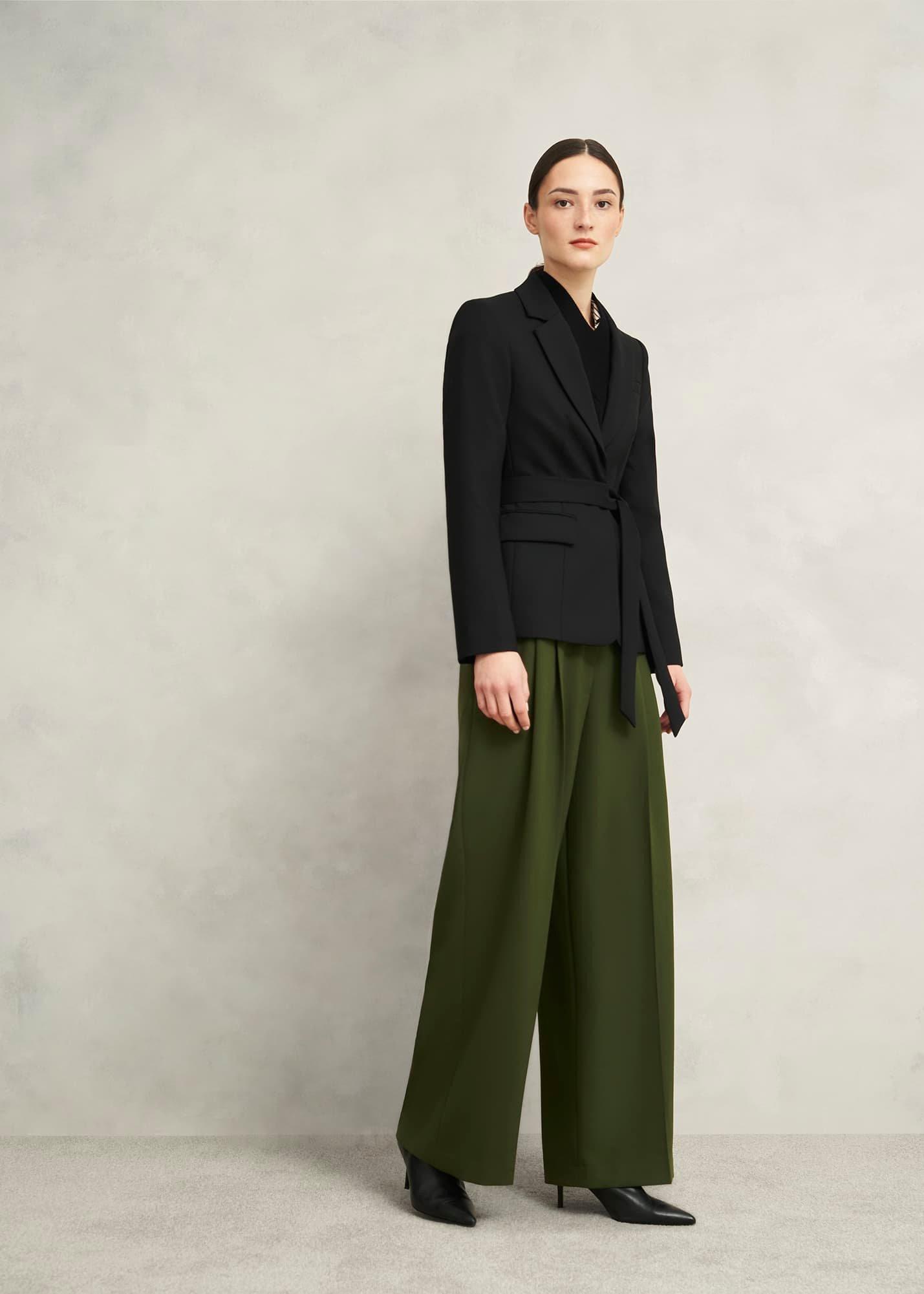Alya Wide Trousers, Dark Fern Green, hi-res