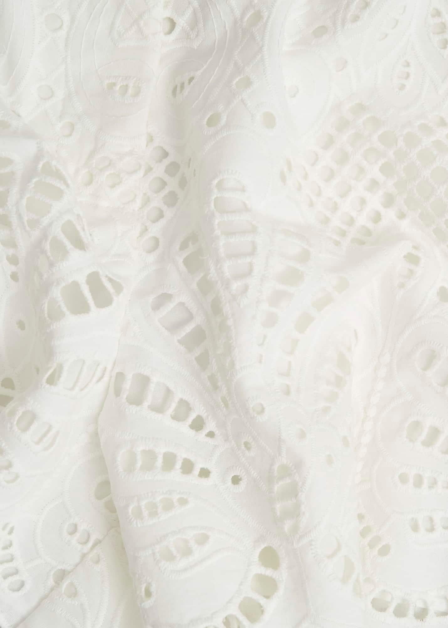 White Buscot Cotton Broderie Shorts, Hobbs White, hi-res