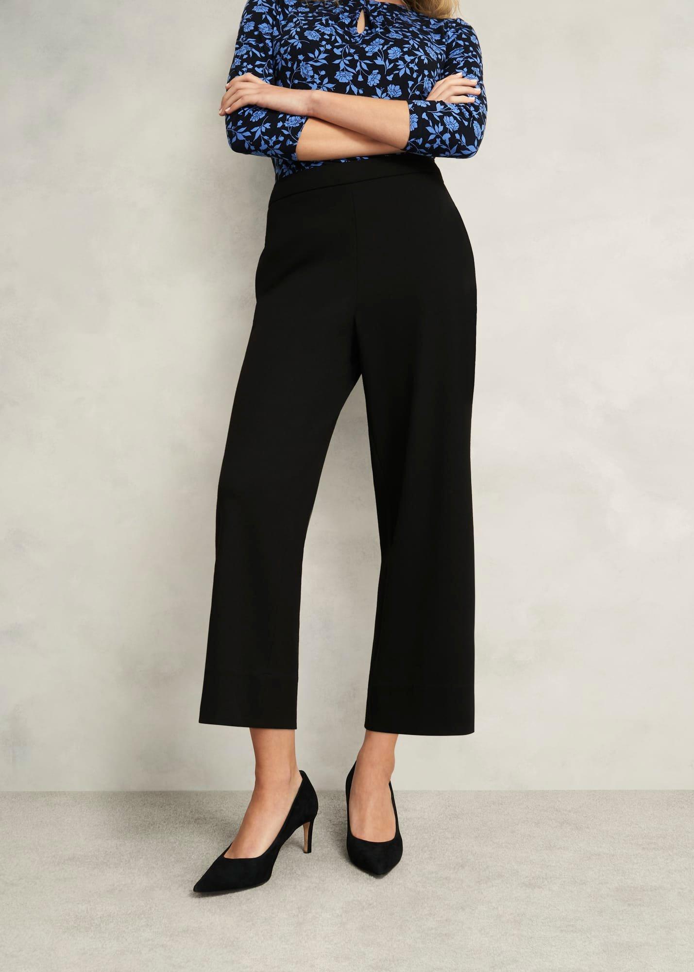 Dina Crop Trousers, Black, hi-res