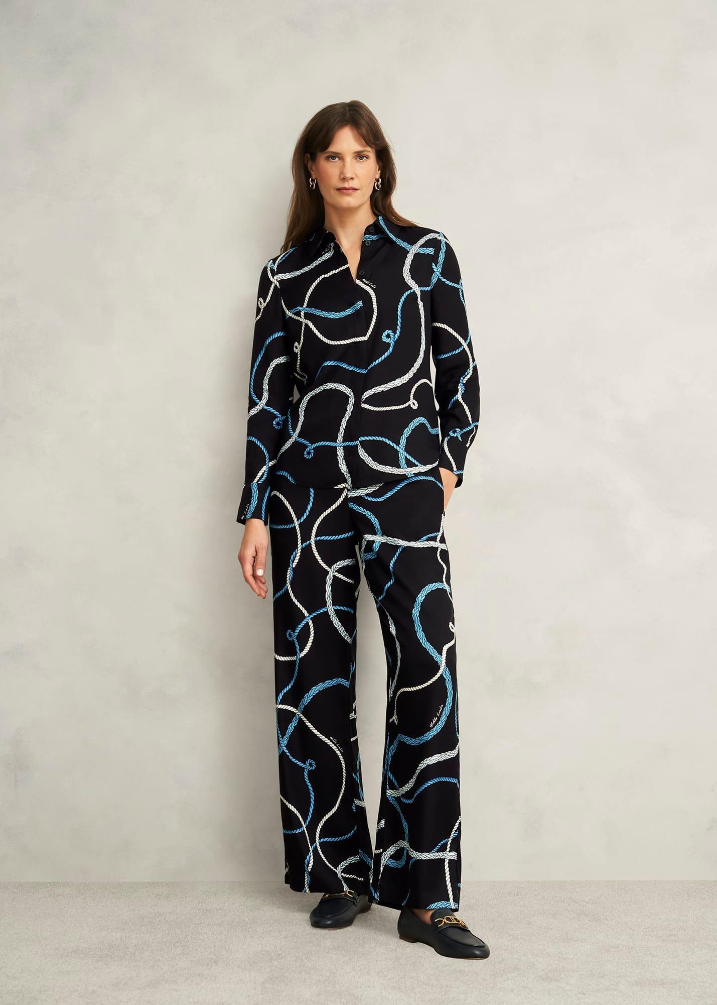 Raya Trousers, Navy Multi, hi-res