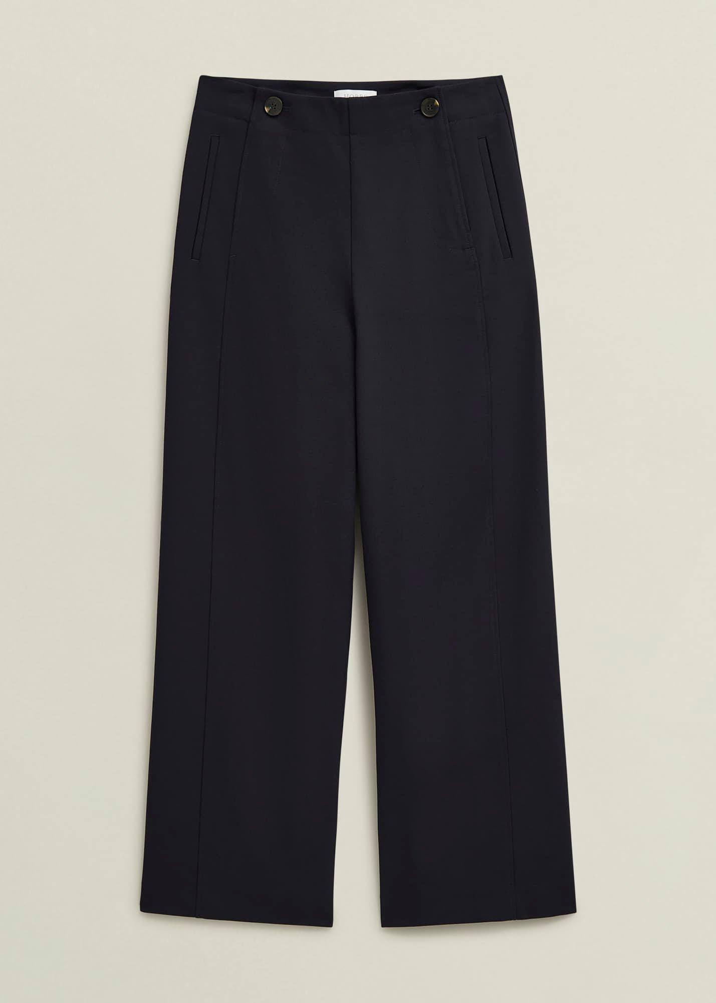 Kimmi Crop Trousers, Navy, hi-res