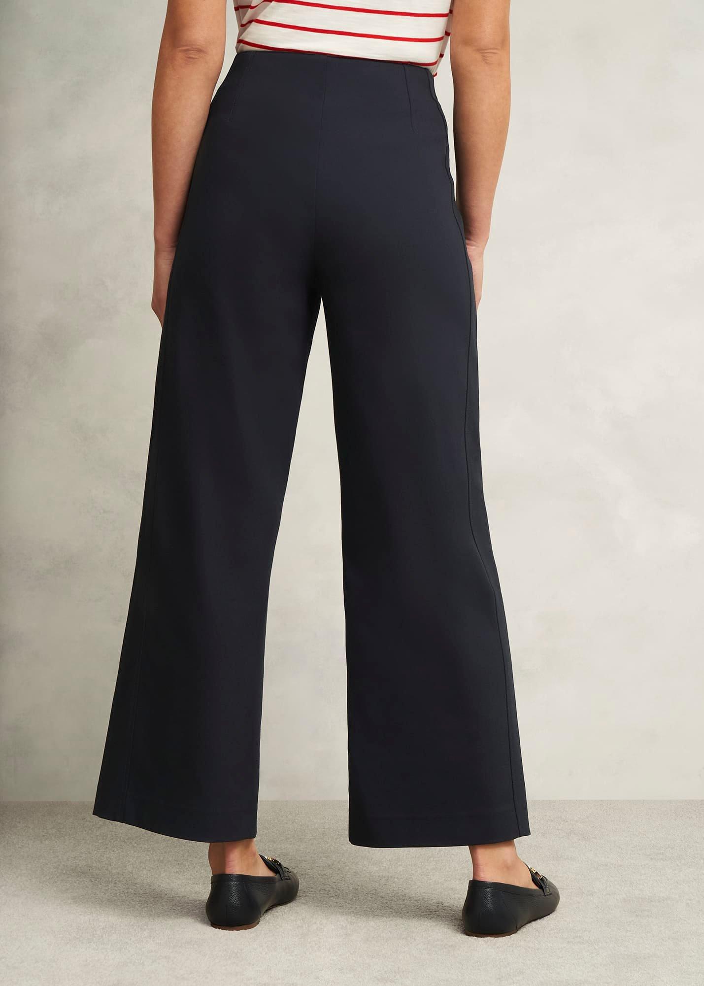 Petite Kimmi Crop Trousers, Navy, hi-res