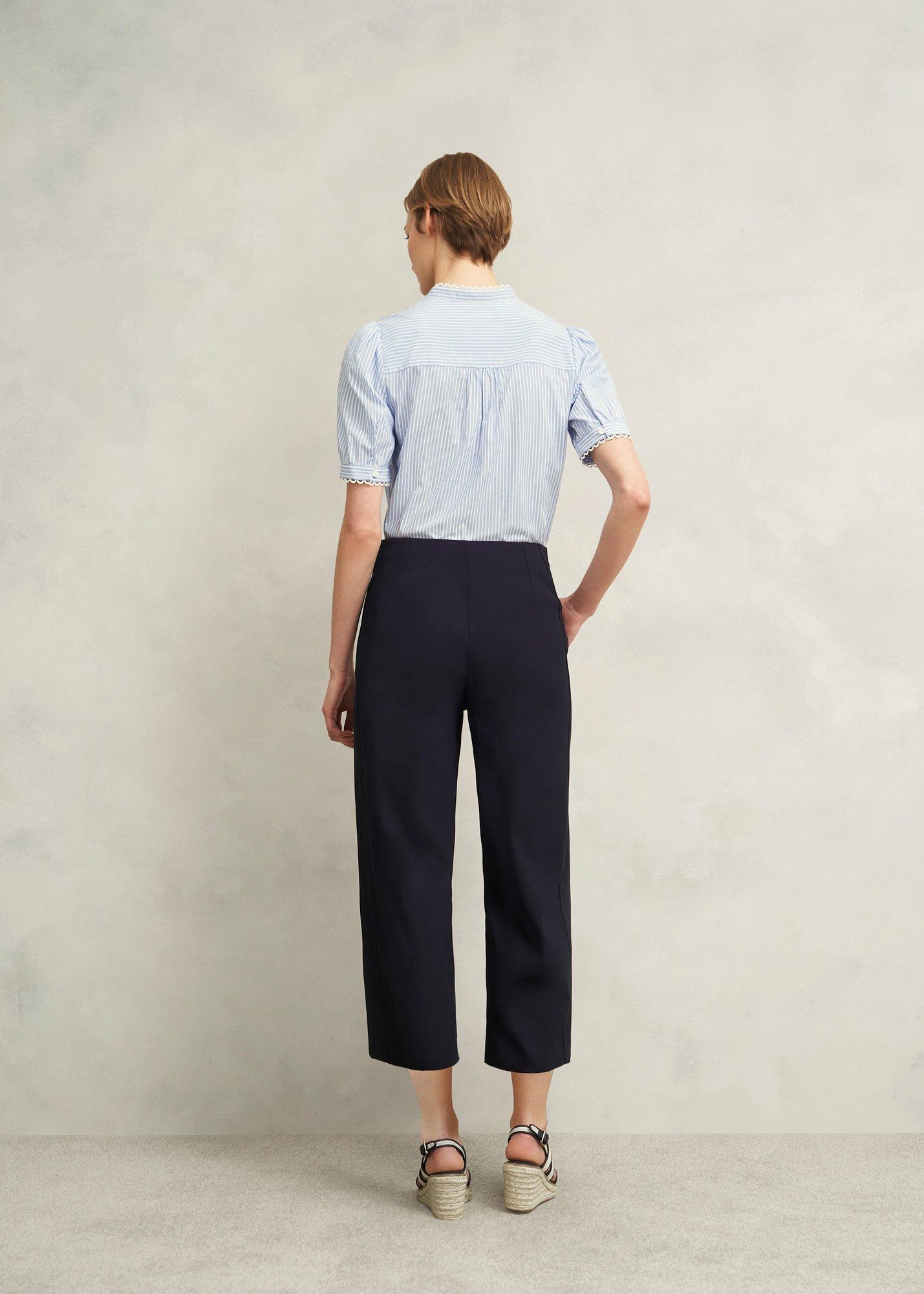 Petite Kimmi Crop Trousers, Navy, hi-res