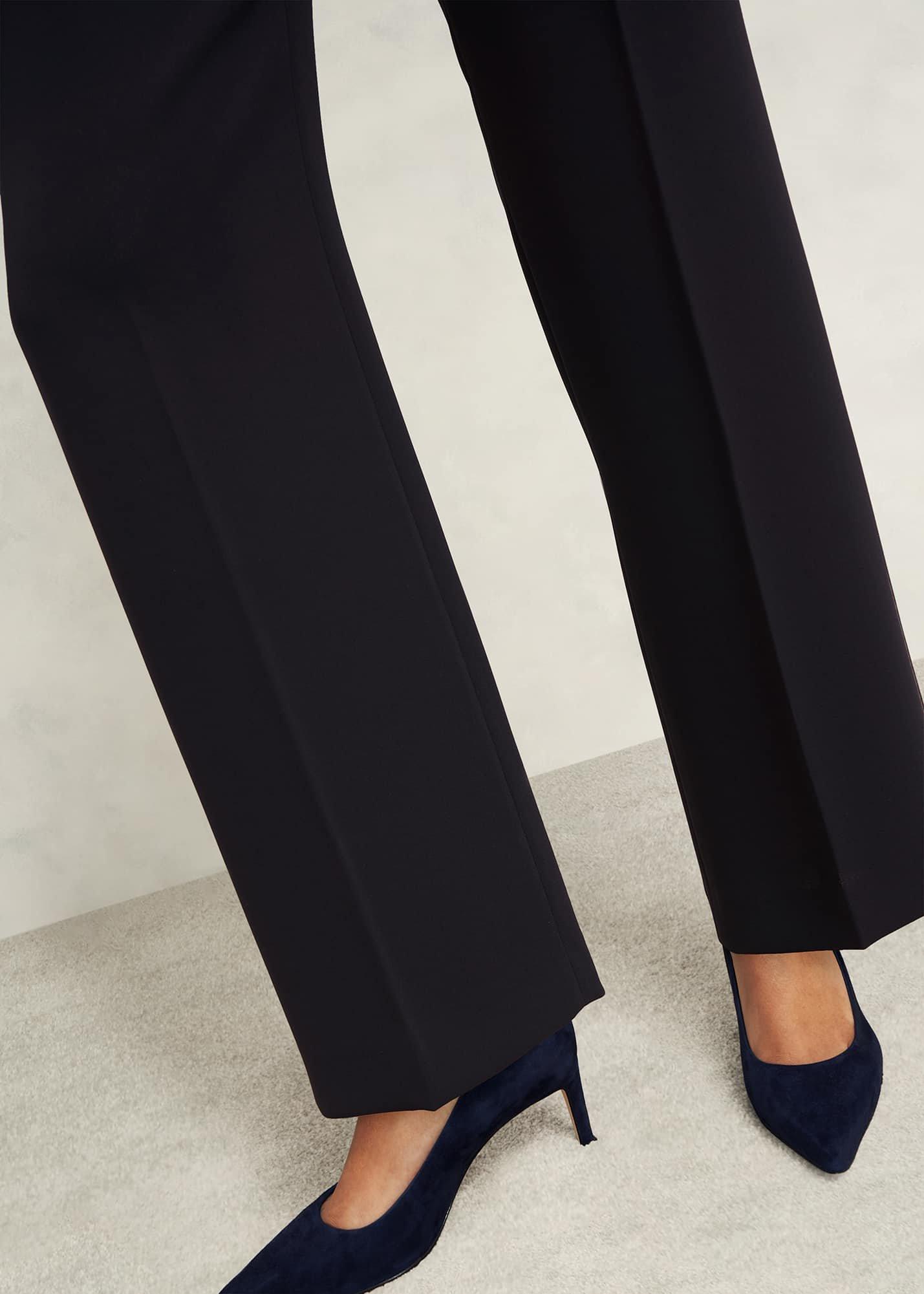 Petite Mel Wide Trousers, Navy, hi-res