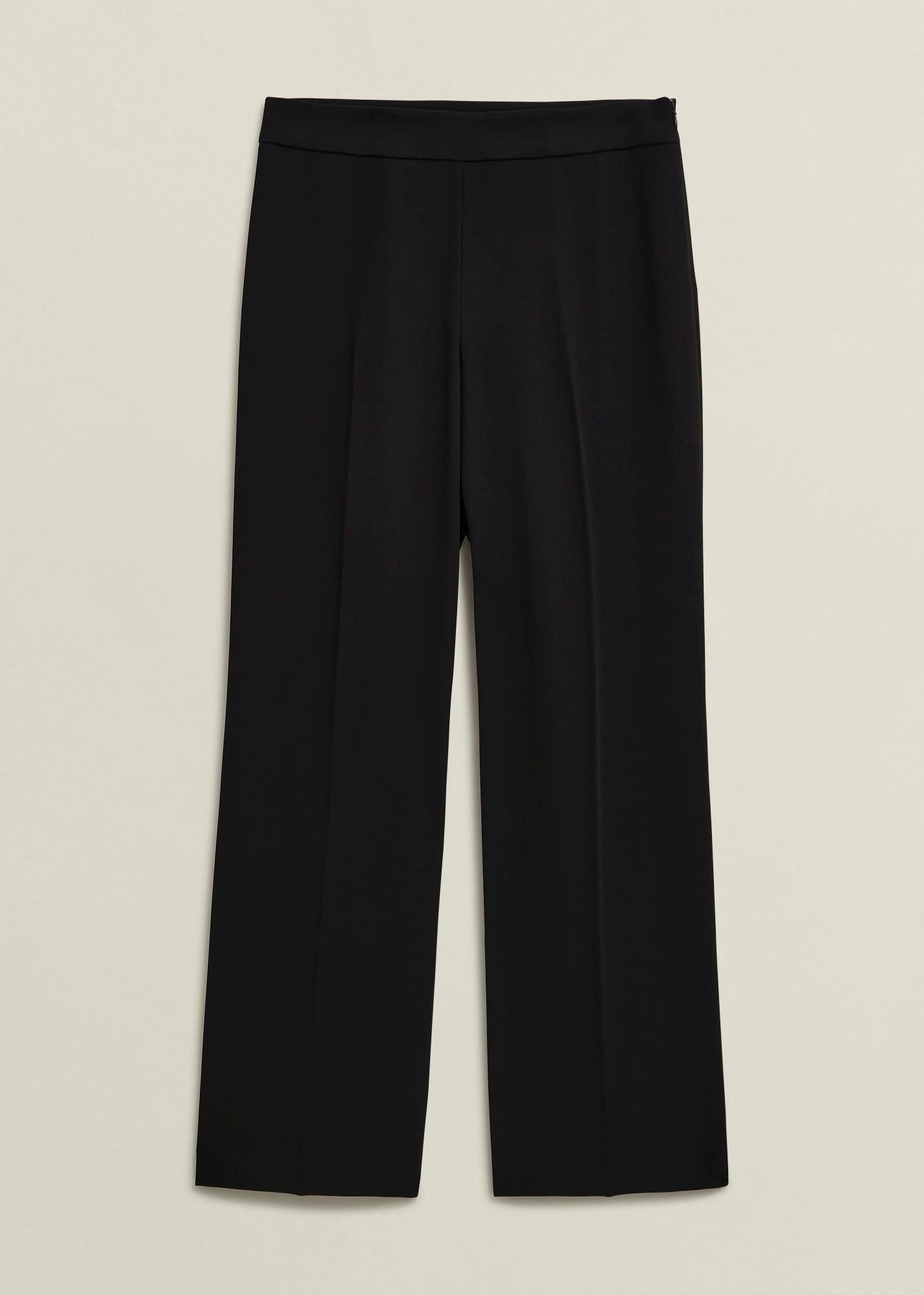 Mel Wide Trousers, Black, hi-res