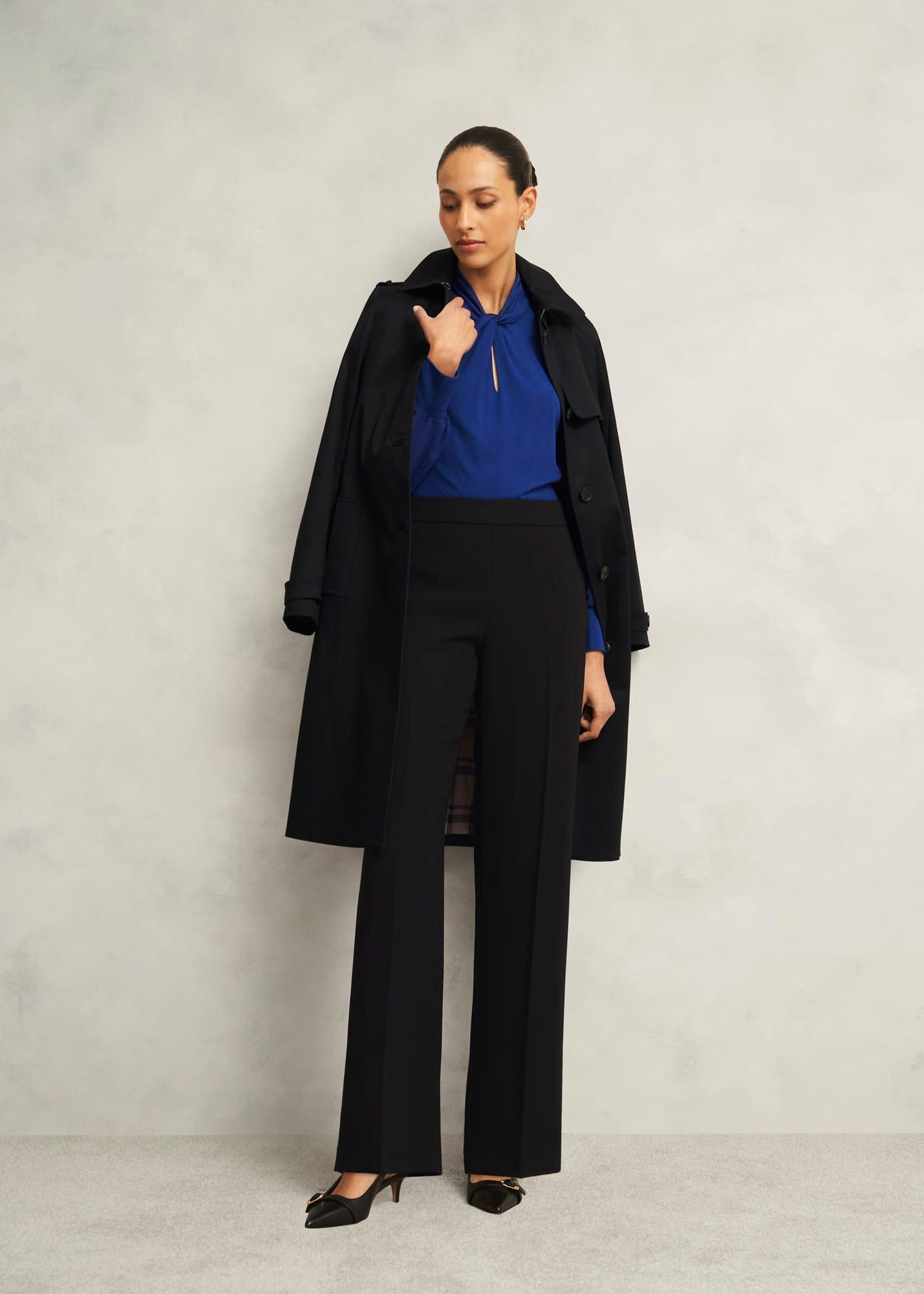 Mel Wide Trousers, Black, hi-res