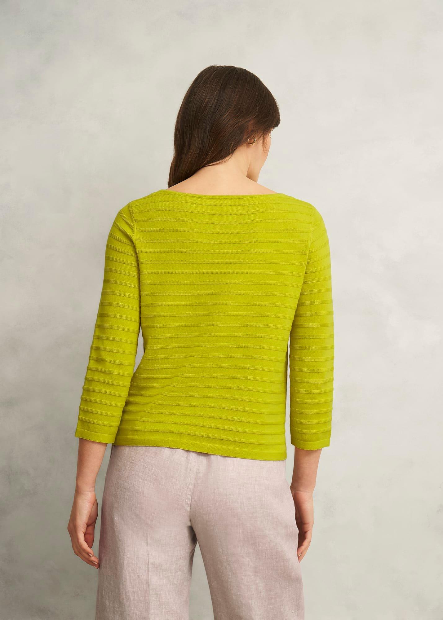 Nellie Cotton Sweater, Citrine Green, hi-res