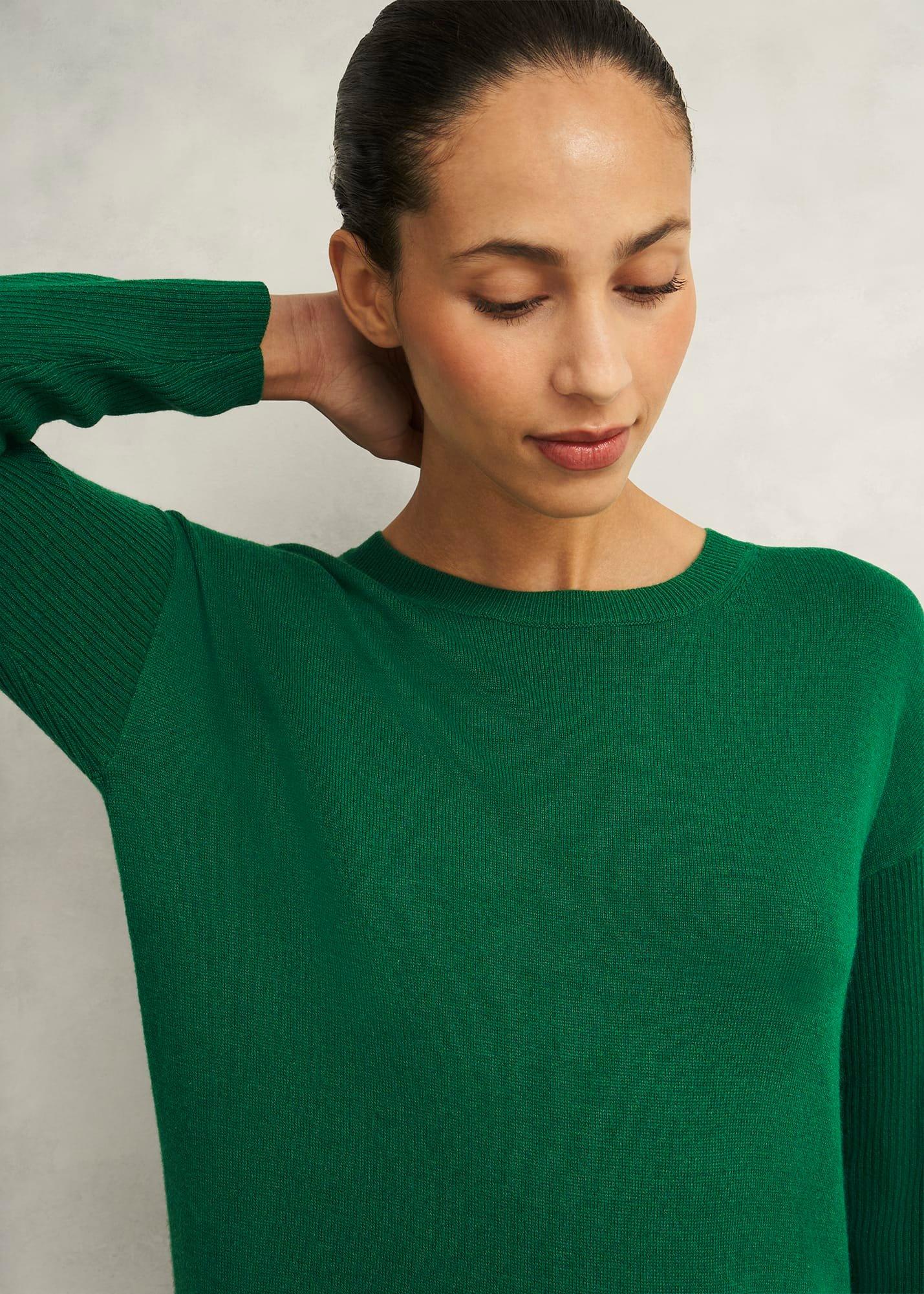 Devora Knitted Dress With Cashmere, Verdent Green, hi-res