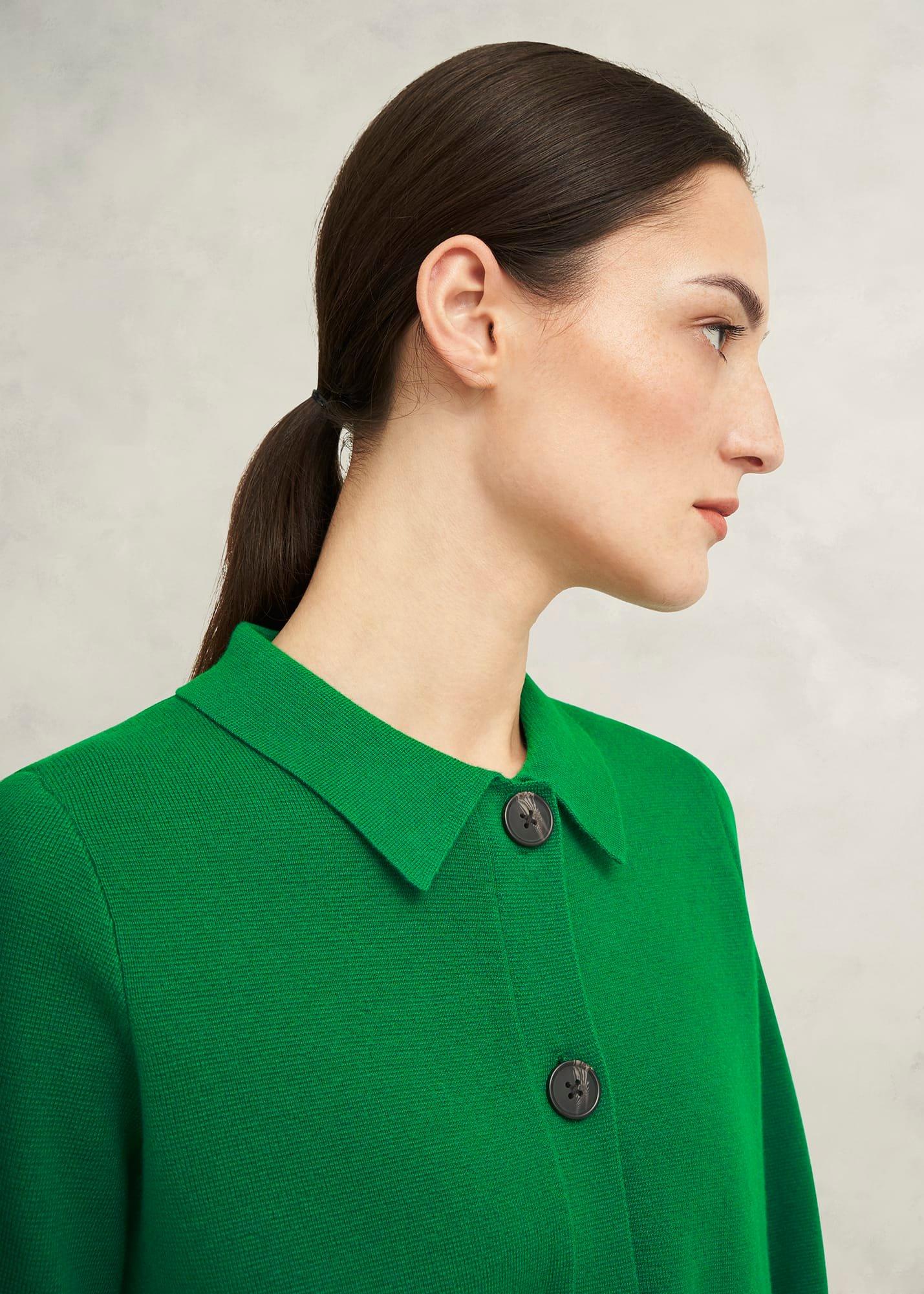 Mia Cotton Wool Knitted Jacket , Verdant Green, hi-res