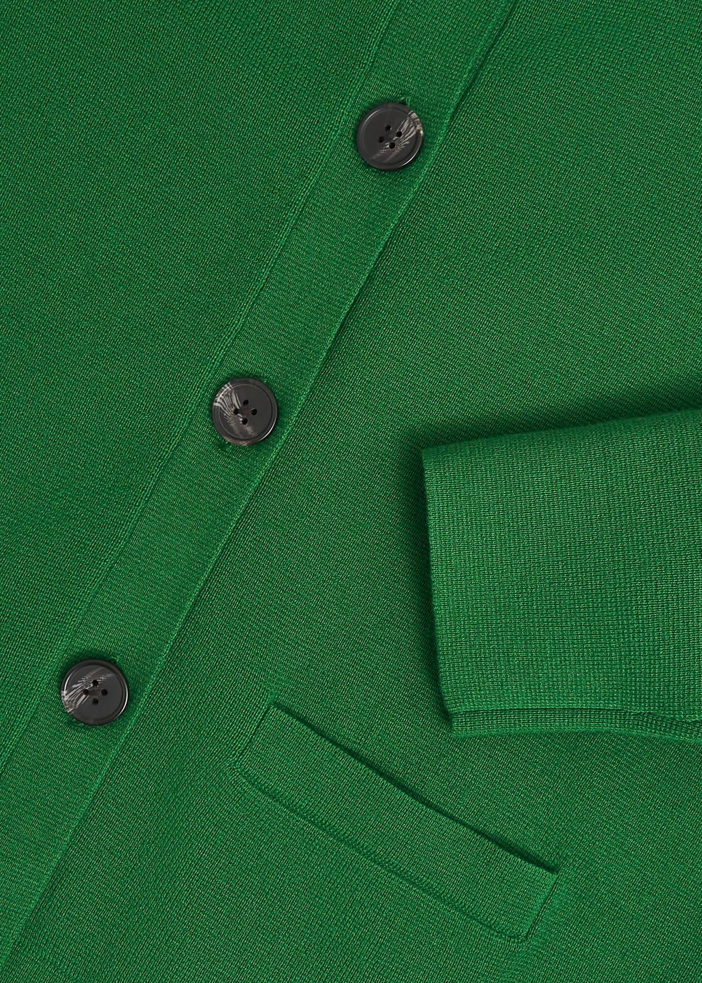 Mia Cotton Wool Knitted Jacket , Verdant Green, hi-res