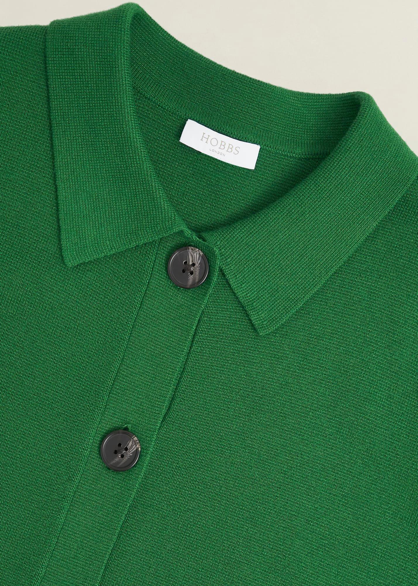 Mia Cotton Wool Knitted Jacket , Verdant Green, hi-res