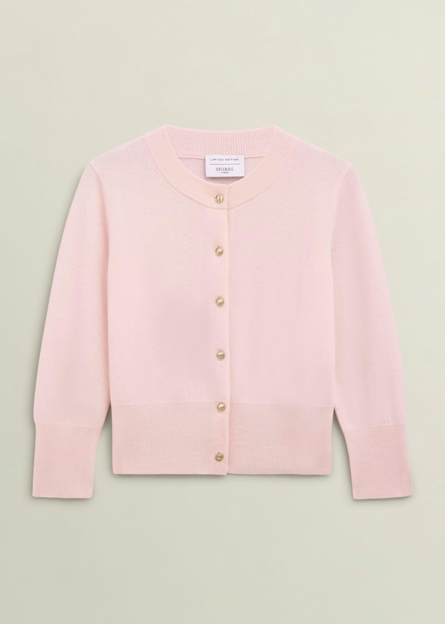 Pink Tresco Wool Cashmere Crew Neck Knitted Jumper