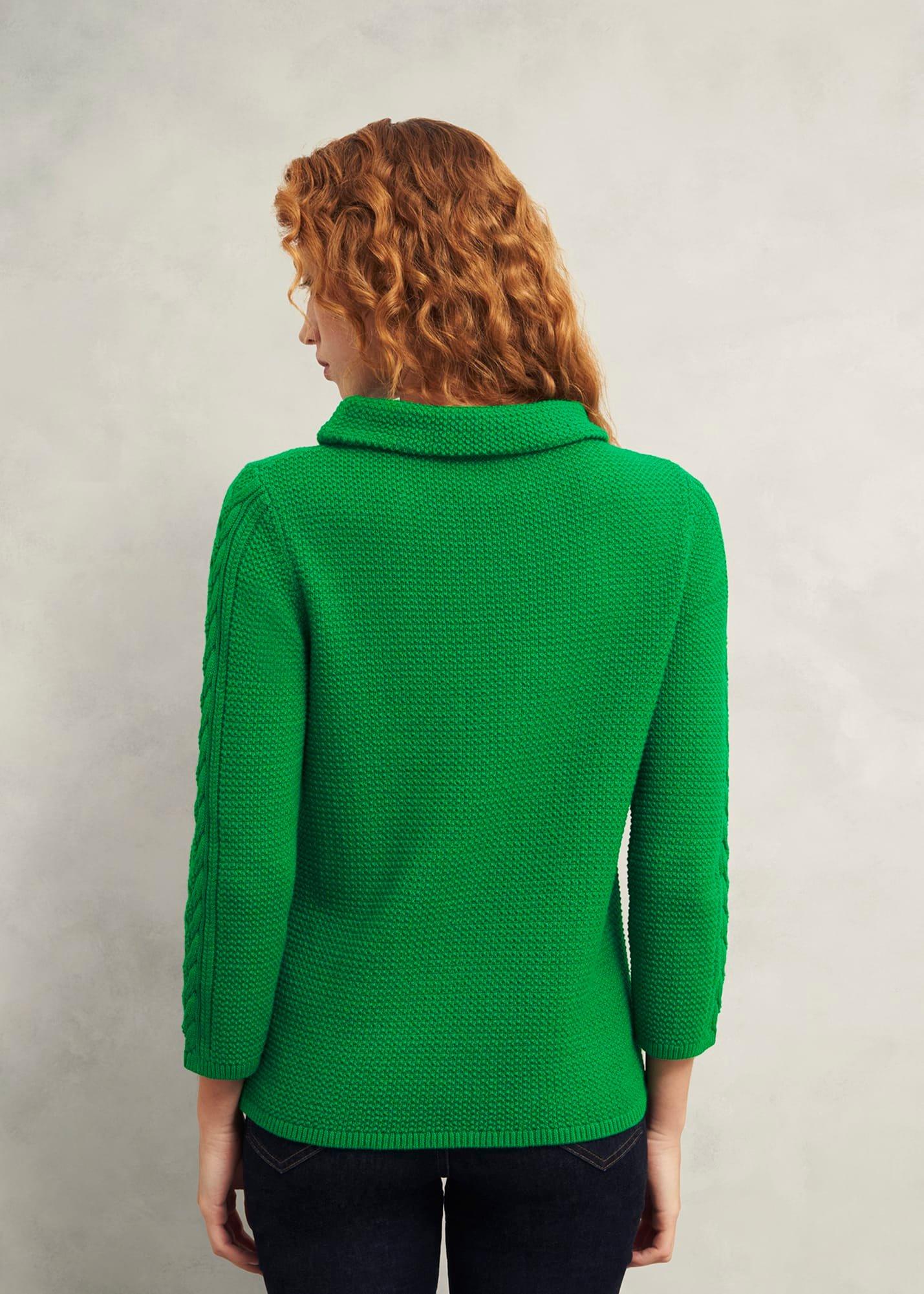 Camilla Cotton Jumper, Lush Green, hi-res