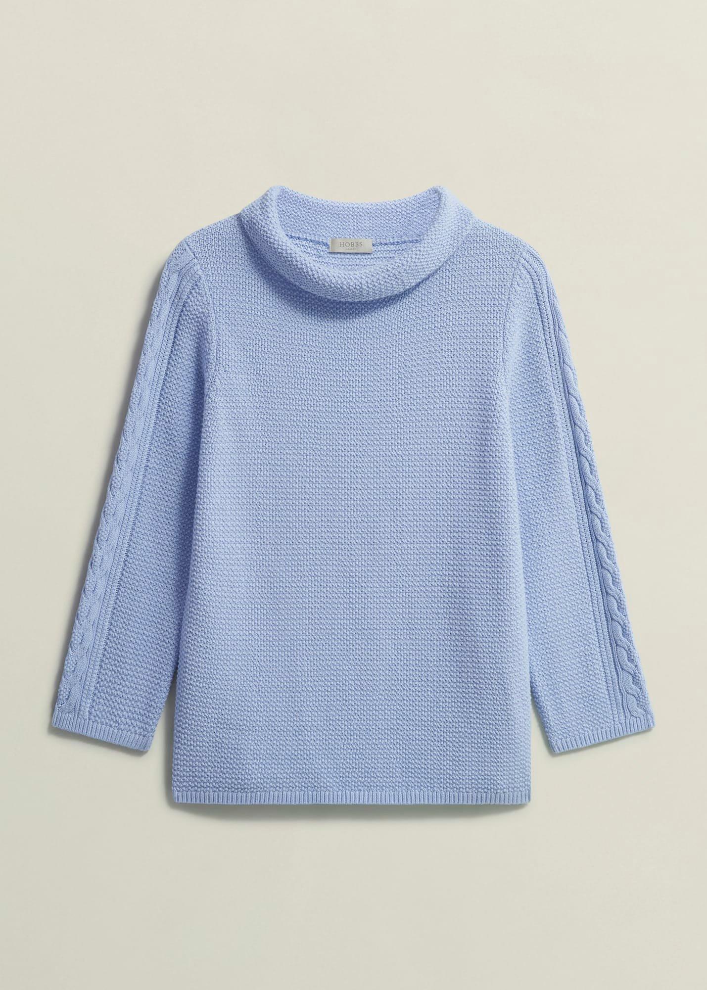 Camilla Cotton Jumper, Muscari Blue, hi-res